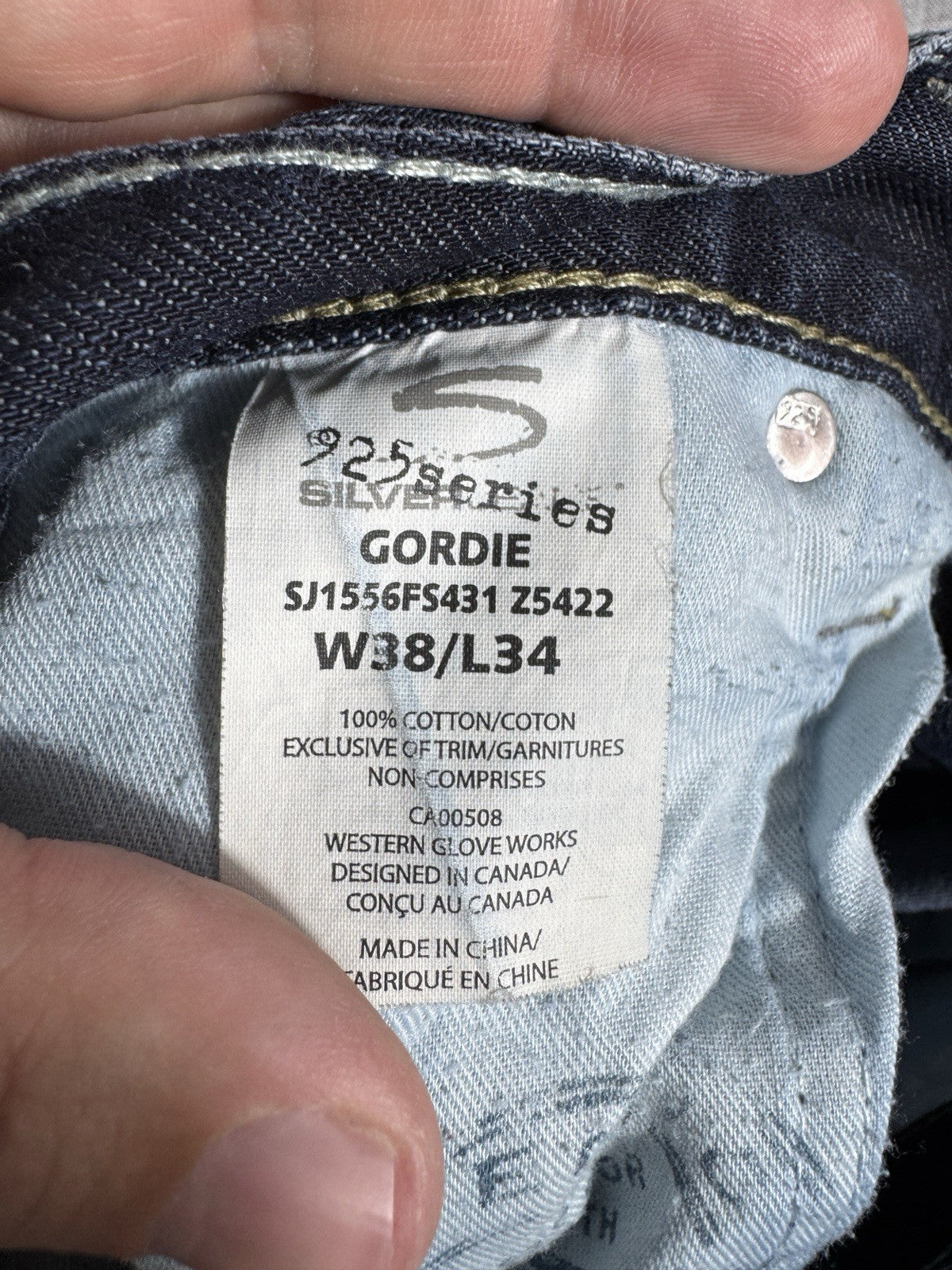 Silver Jeans 925 Series Gordie Blue Y2K Mens 38x34