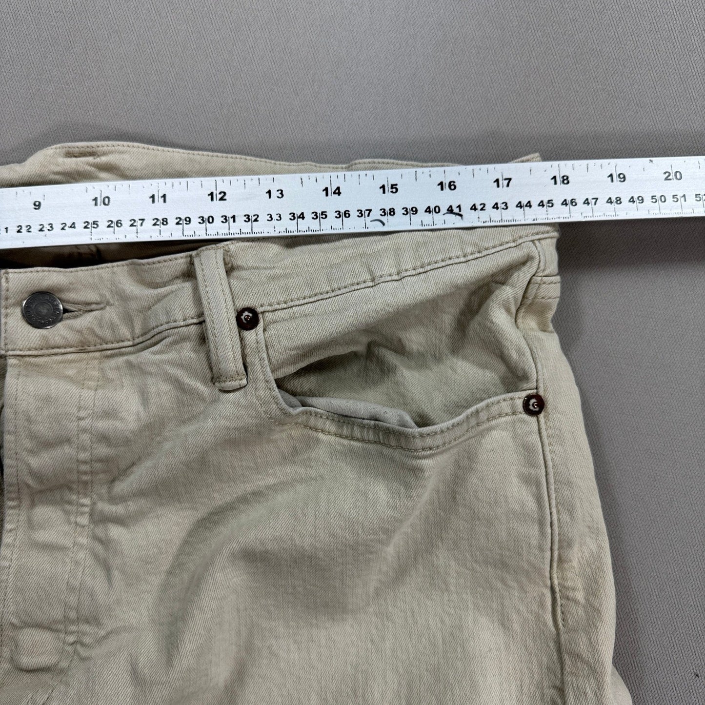 Polo Ralph Lauren Jeans Mens 36x34 Beige Dungerees Pants Straight Leg