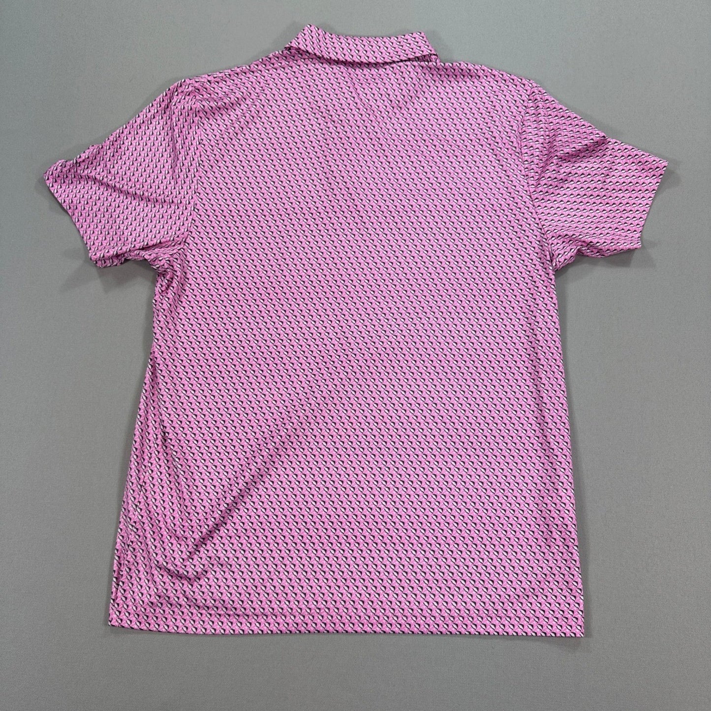 PGA Tour Pro Series Golf Polo Shirt Mens Large Pink Performance Athletic Stretch