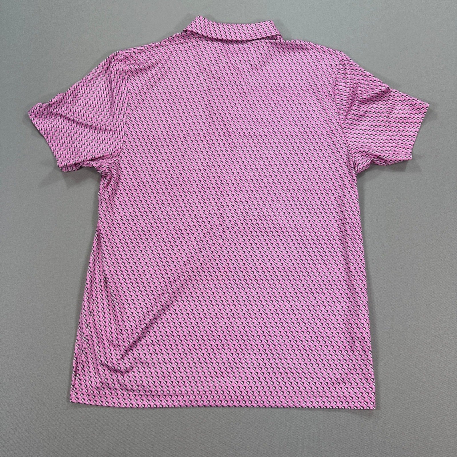 PGA Tour Pro Series Golf Polo Shirt Mens Large Pink Performance Athletic Stretch
