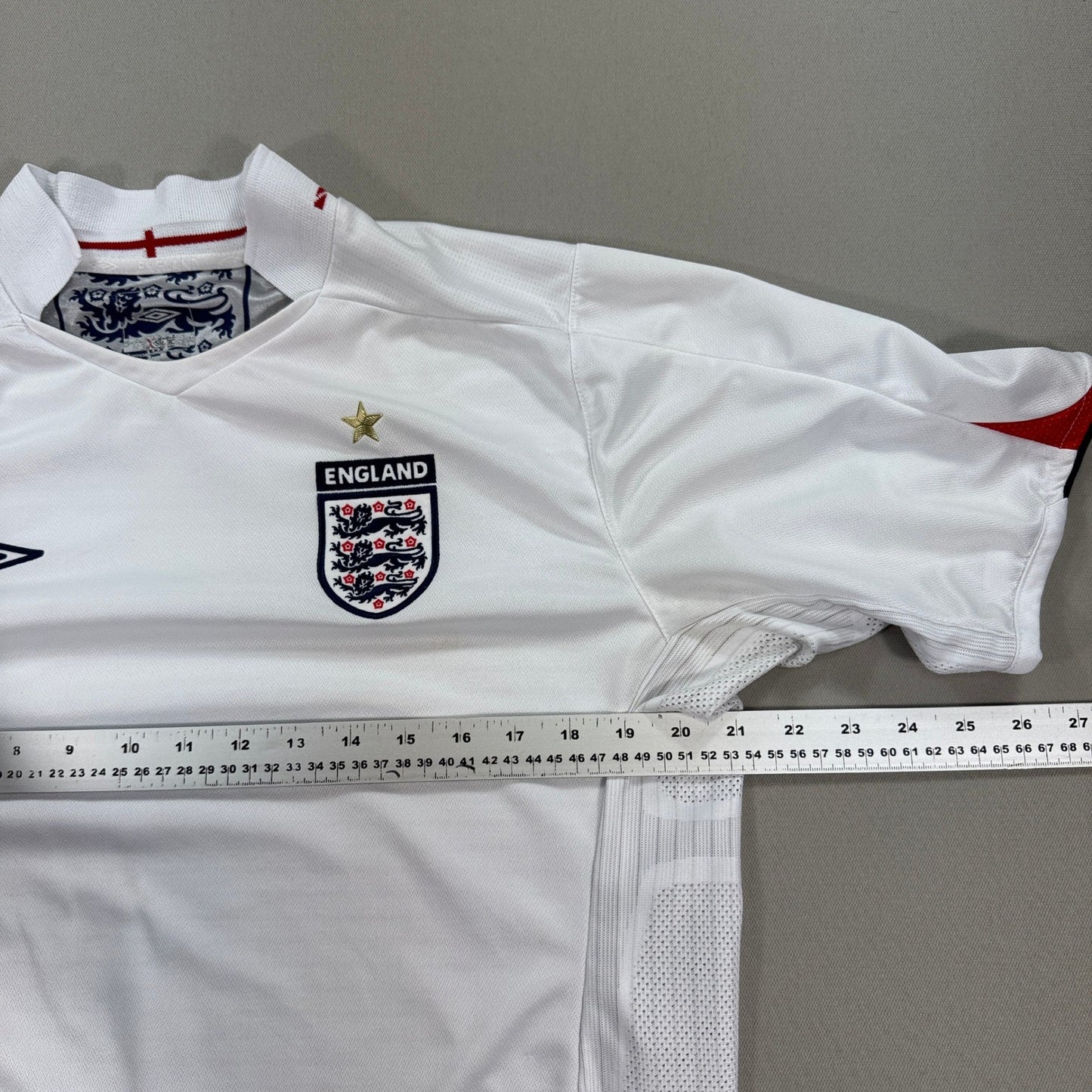 Vintage England Soccer Jersey Football Shirt Umbro Men's Large White World Cup