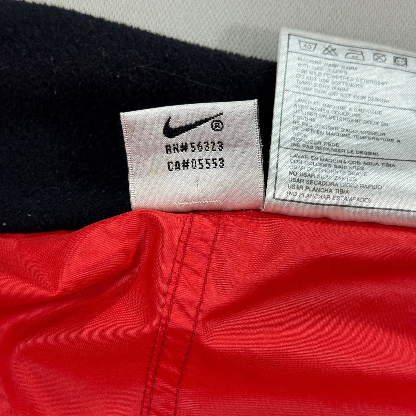 Vintage 90s Nike Fit Track Jacket mens Large Red Full Zip Windbreaker Tailwind