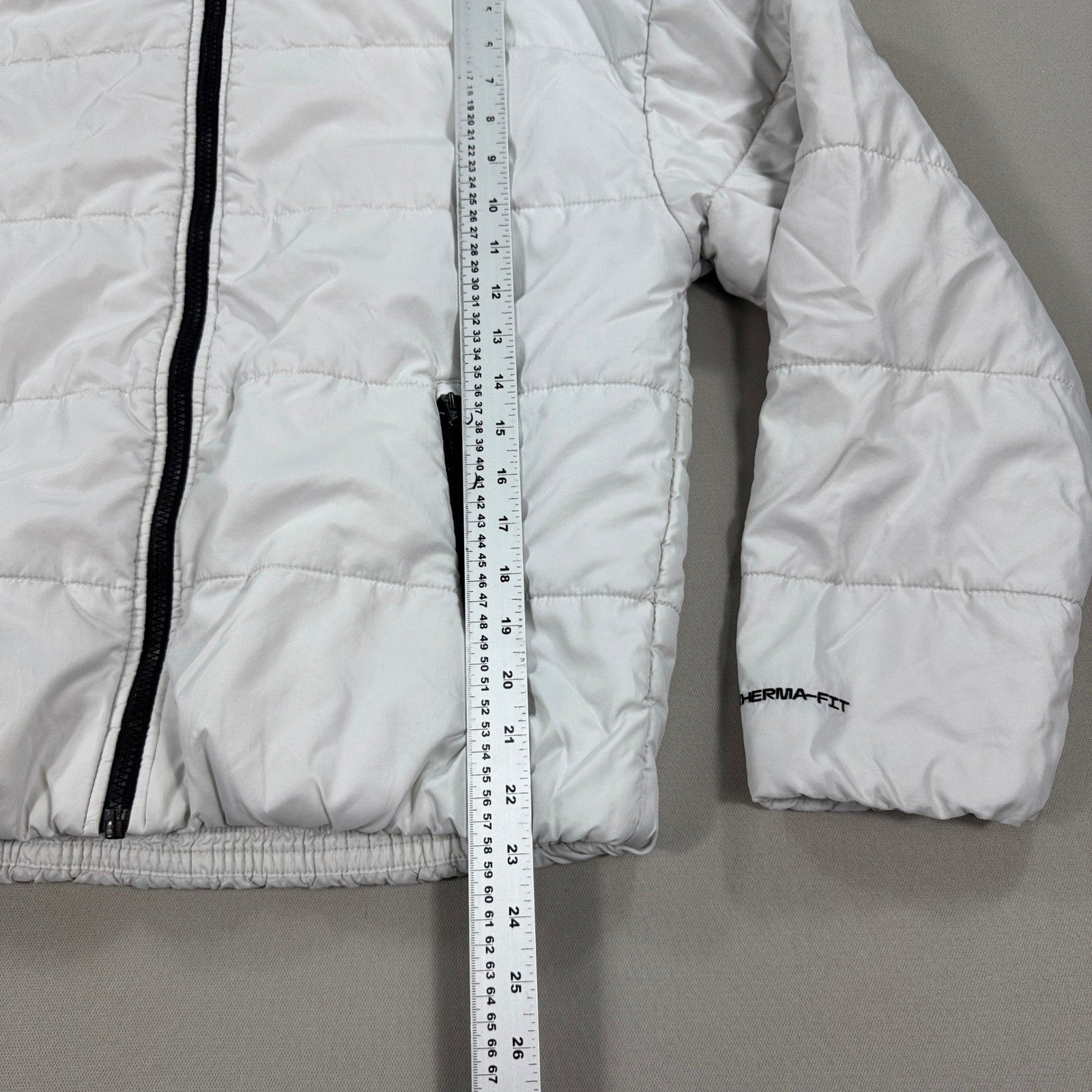 Nike Therma FIT Hooded Puffer Jacket Mens Small Full Zip Padded Lightweight Coat