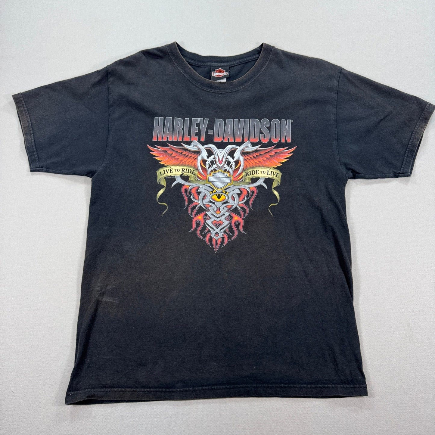 Vintage Harley Davidson T-Shirt Santa Cruz California Live To Ride mens Large