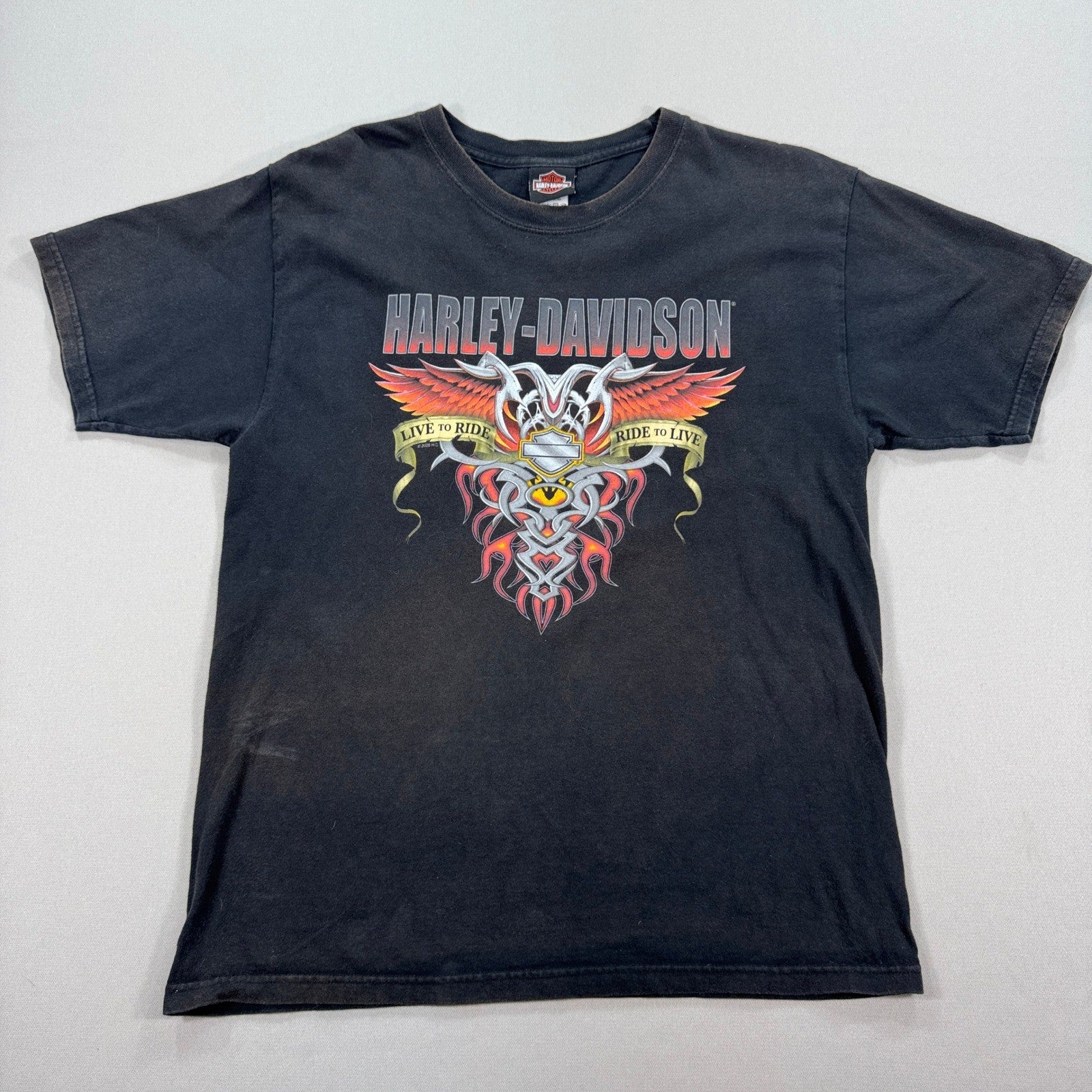 Vintage Harley Davidson T-Shirt Santa Cruz California Live To Ride mens Large