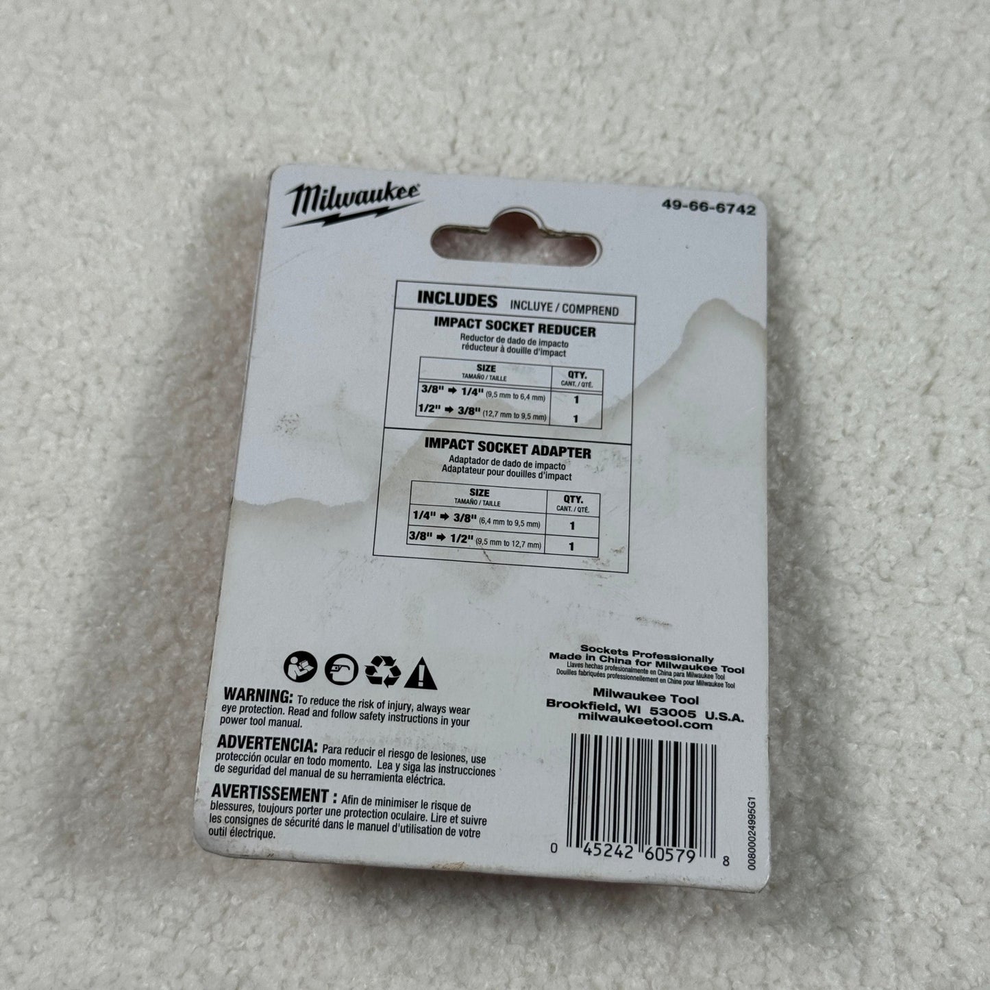 NEW Milwaukee 4 Piece Impact Socket Adaptor Set 49 66 67 42 Shockwave