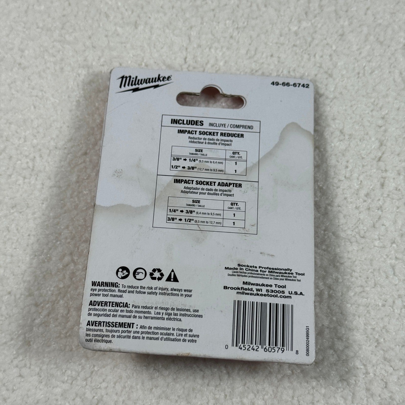 NEW Milwaukee 4 Piece Impact Socket Adaptor Set 49 66 67 42 Shockwave