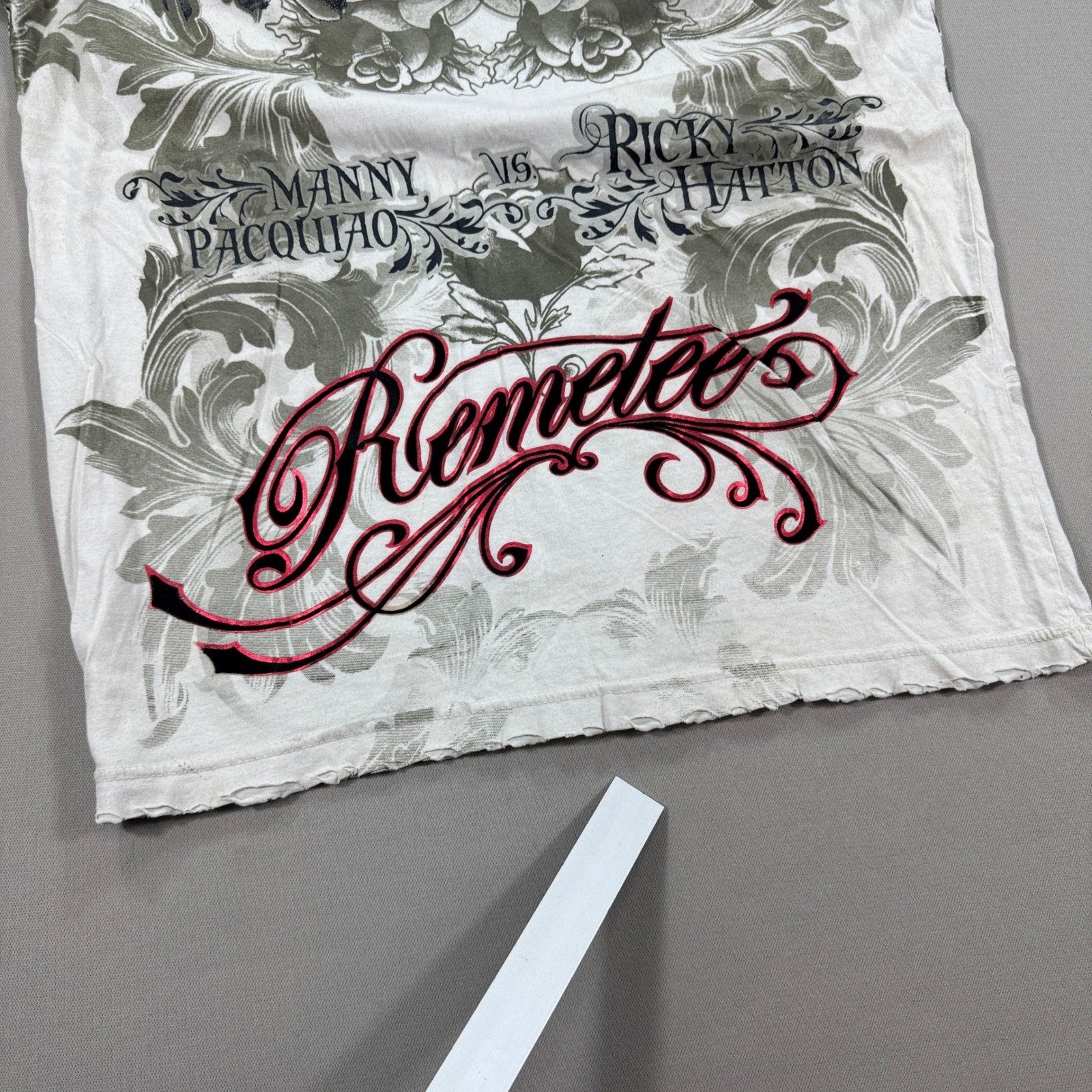 Remetee Manny Pacquiao VS Ricky Hatton T-Shirt mens Large Graphic Made In USA