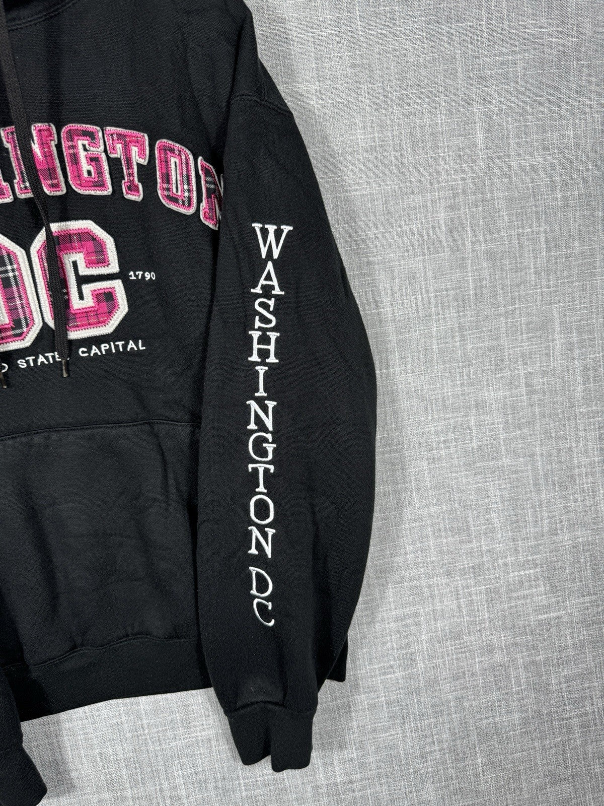 Washington DC USA Capital Black hoodie Sweater womens Large