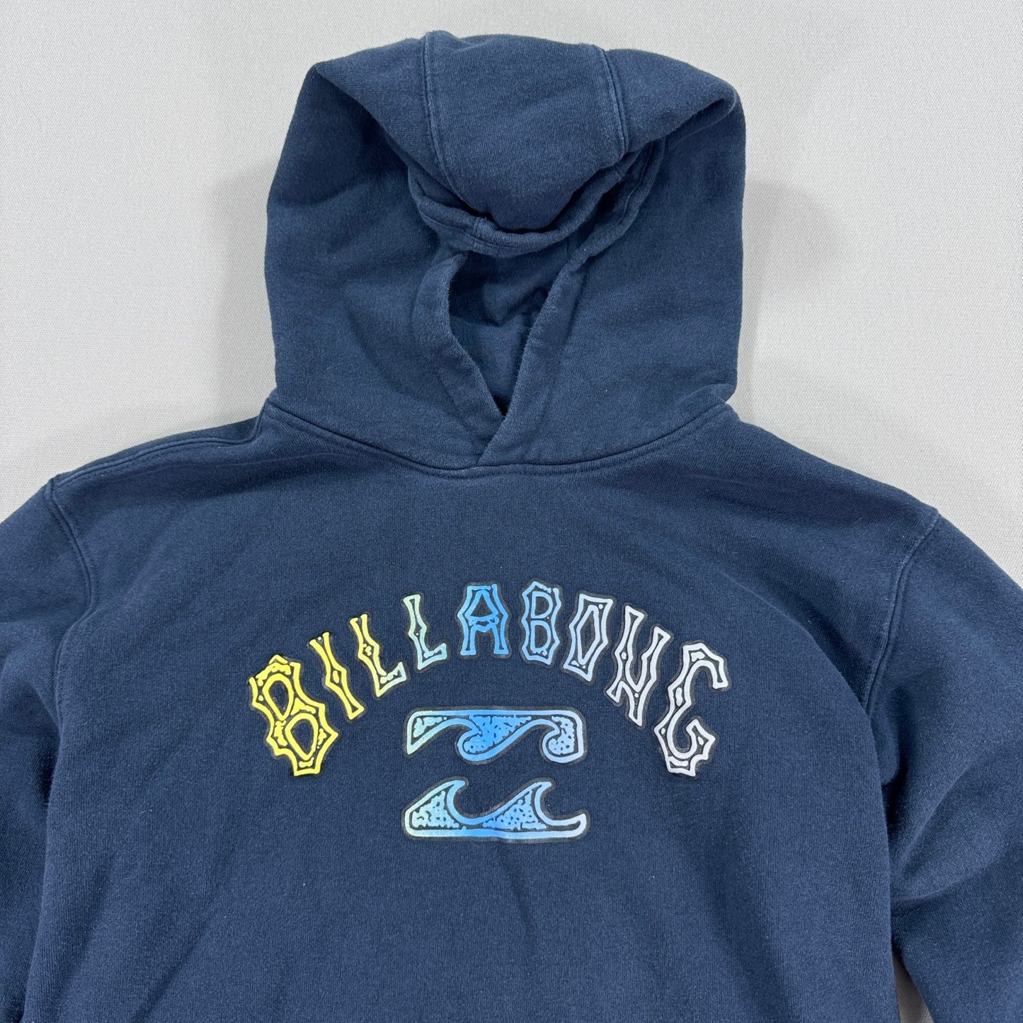 Billabong Y2K Hoodie mens 2XL Blue Pullover Logo Graphic