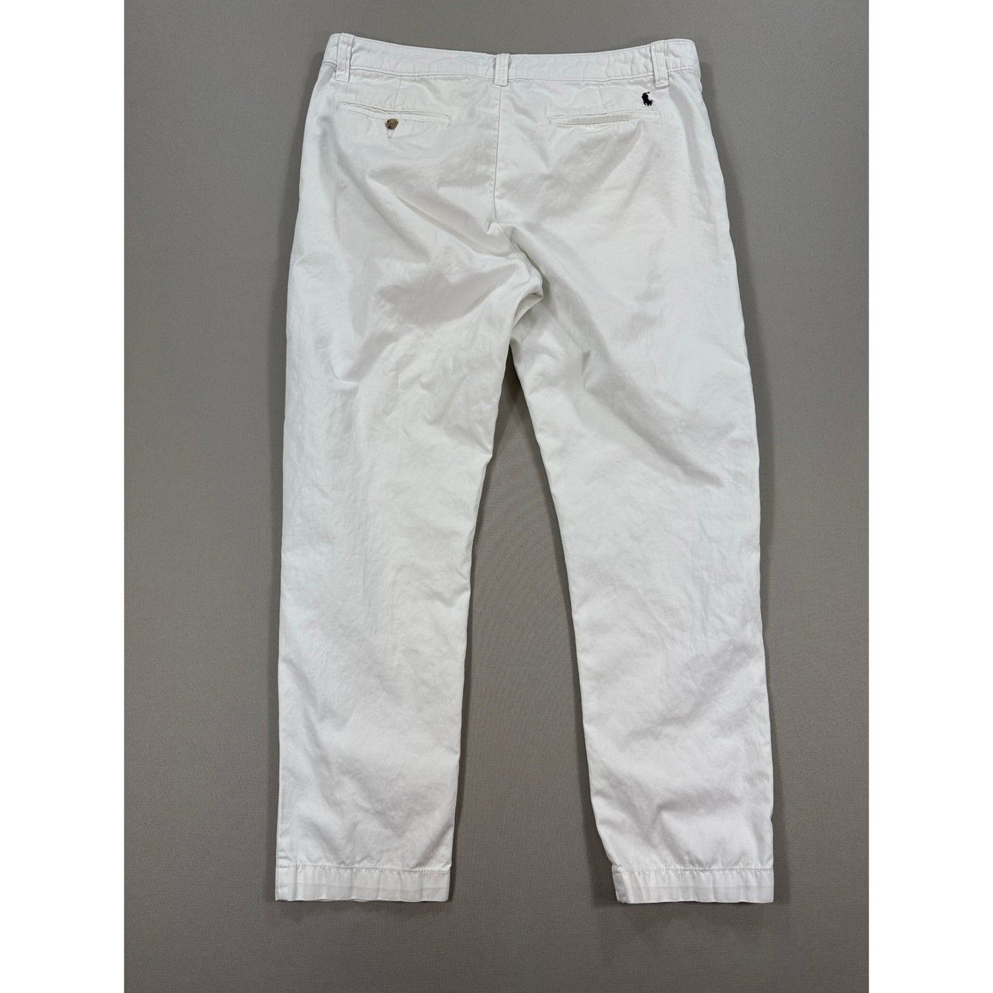 Polo Ralph Lauren Chino Pants Women's 12 White Straight Leg Casual Flat Front