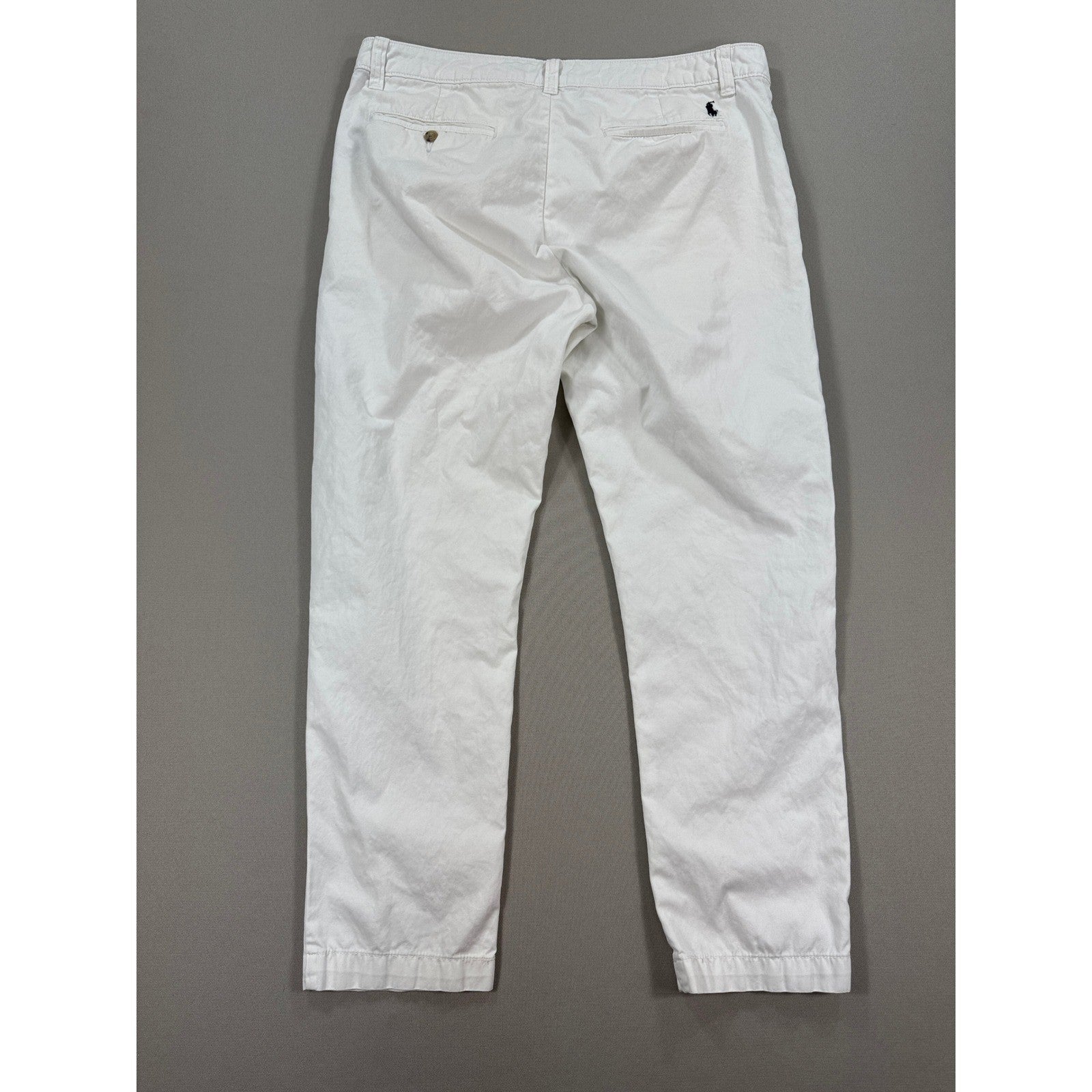 Polo Ralph Lauren Chino Pants Women's 12 White Straight Leg Casual Flat Front
