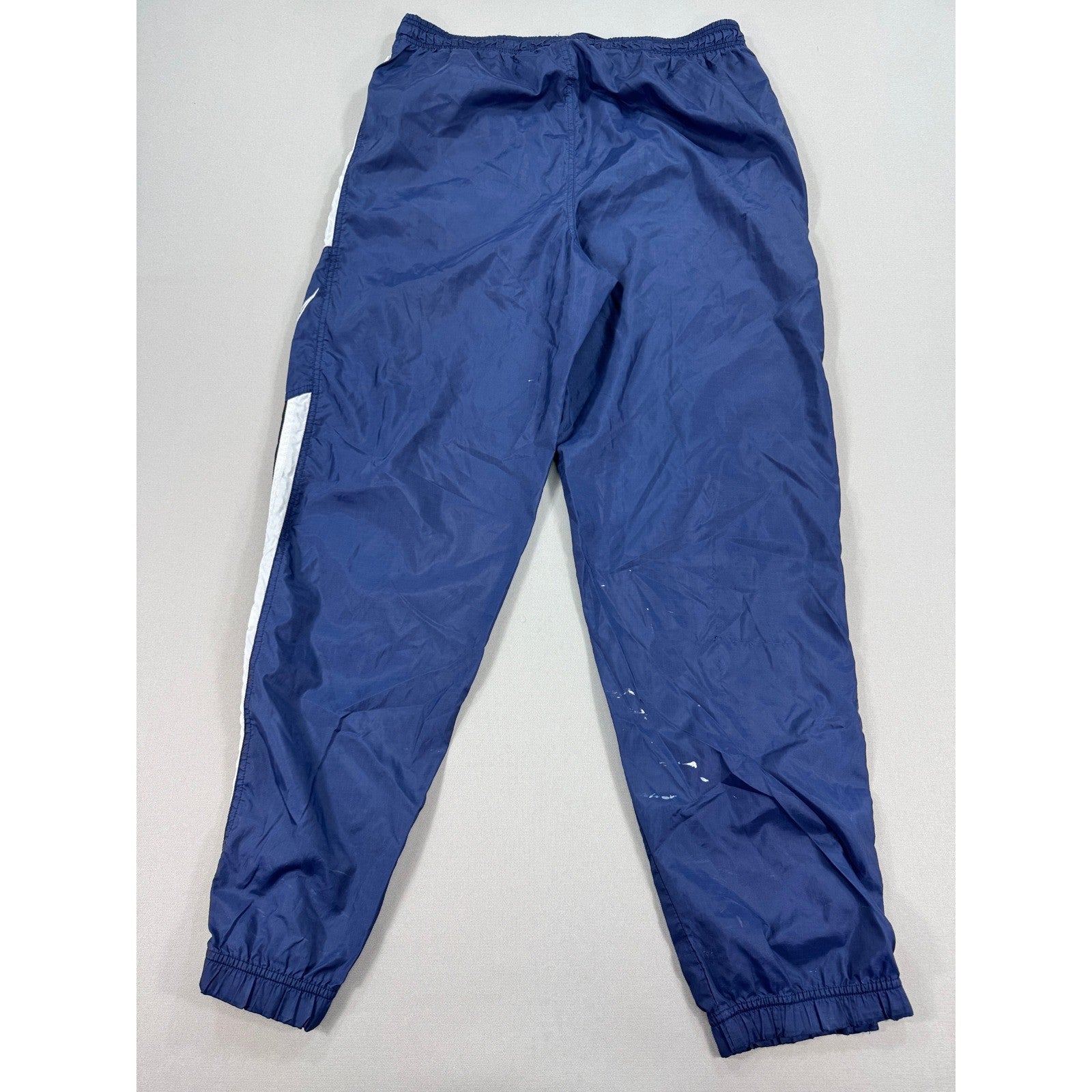 Vintage Nike Track Pants mens Large Blue Windbreaker Elastic Waist Zipped Ankle