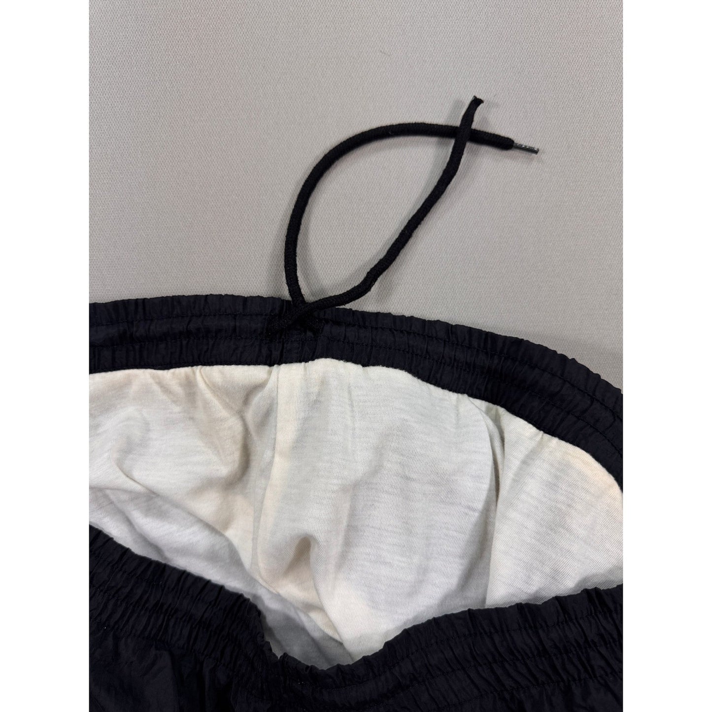 Vintage Adidas Track Pants Mens XL Black Nylon Ankle Zip Drawstrings Windbreaker