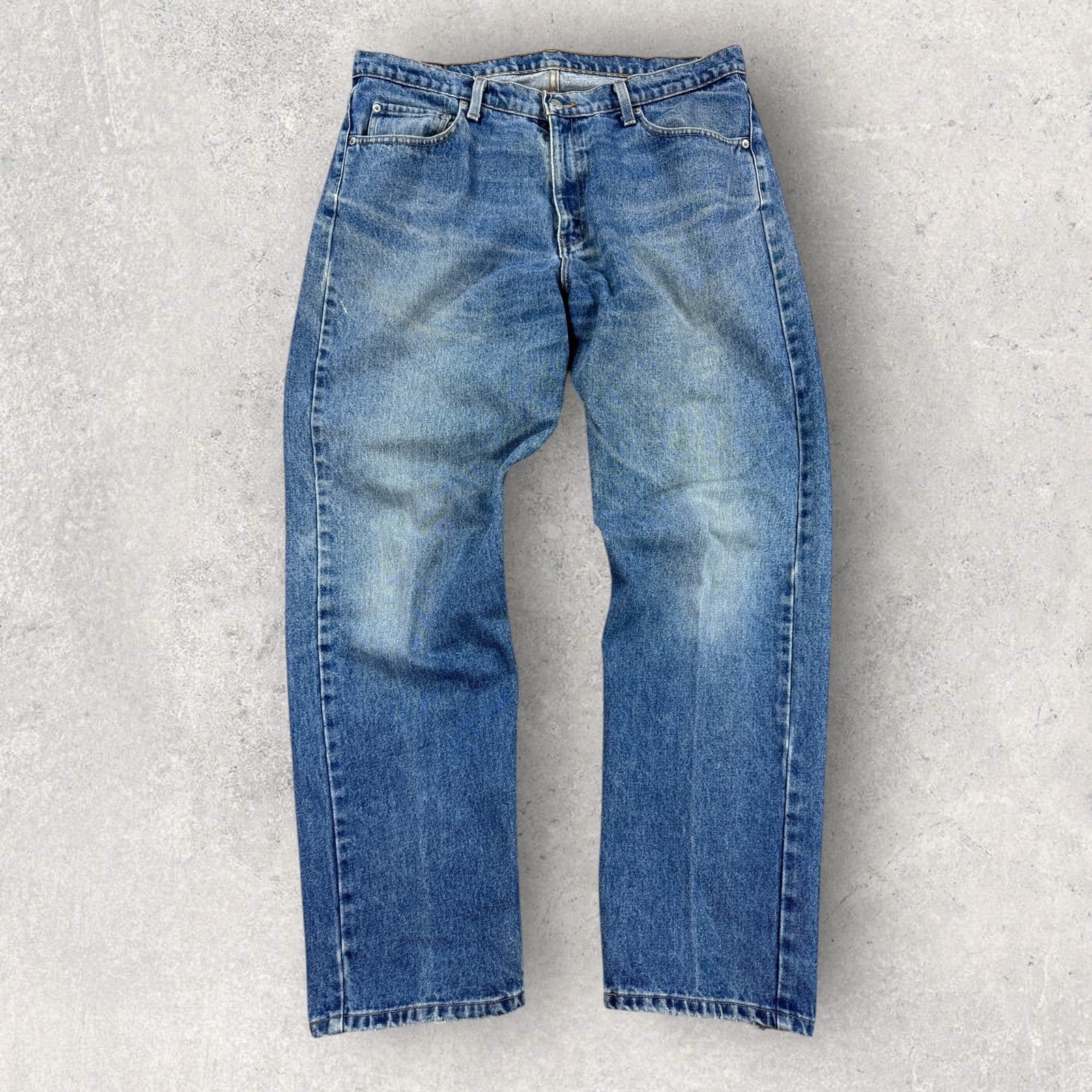 Vintage Polo Ralph Lauren Jeans Men's 38x32 Blue Denim Relaxed Distressed