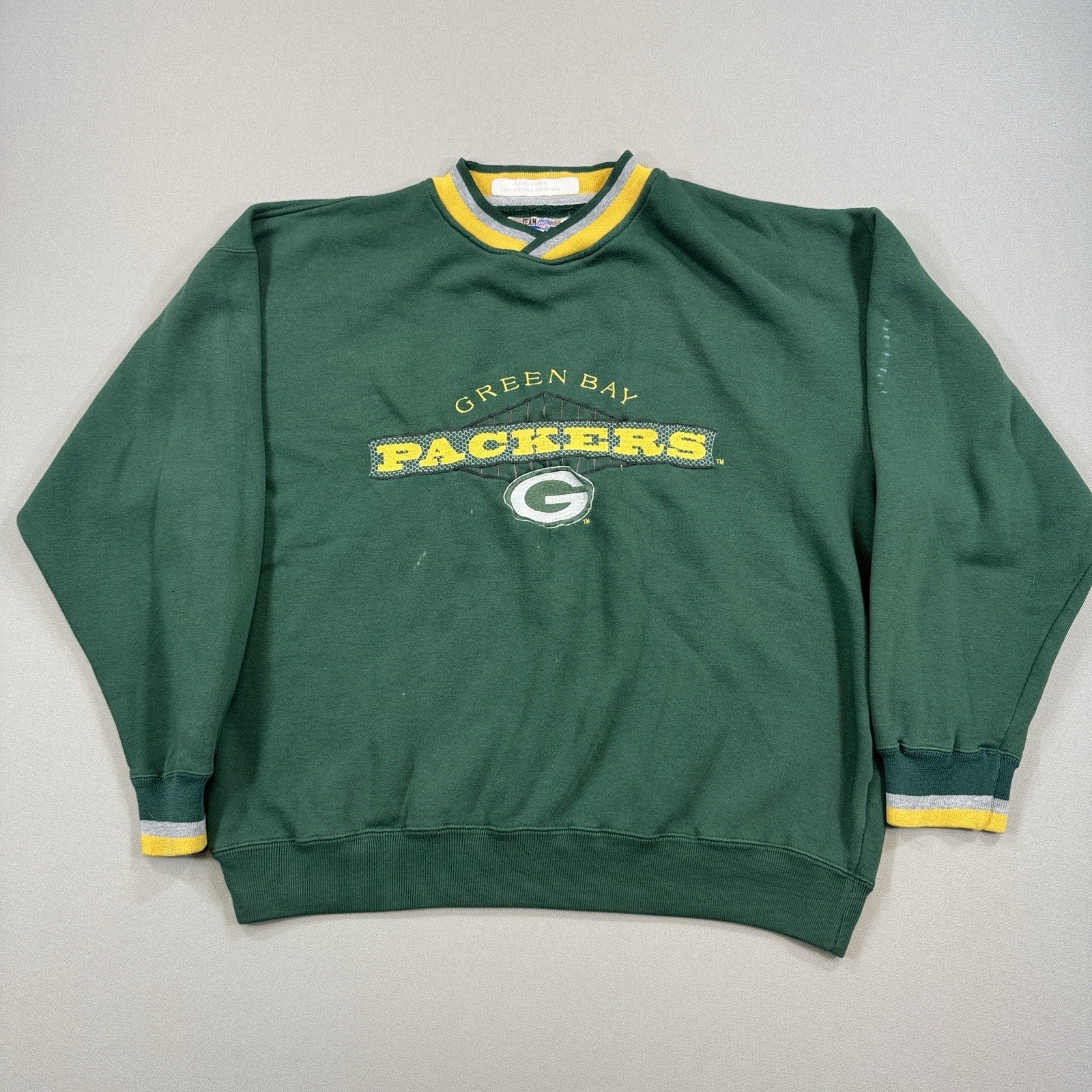 Vintage Starter Sweatshirt Green Bay Packers mens Large Green Football Pullover