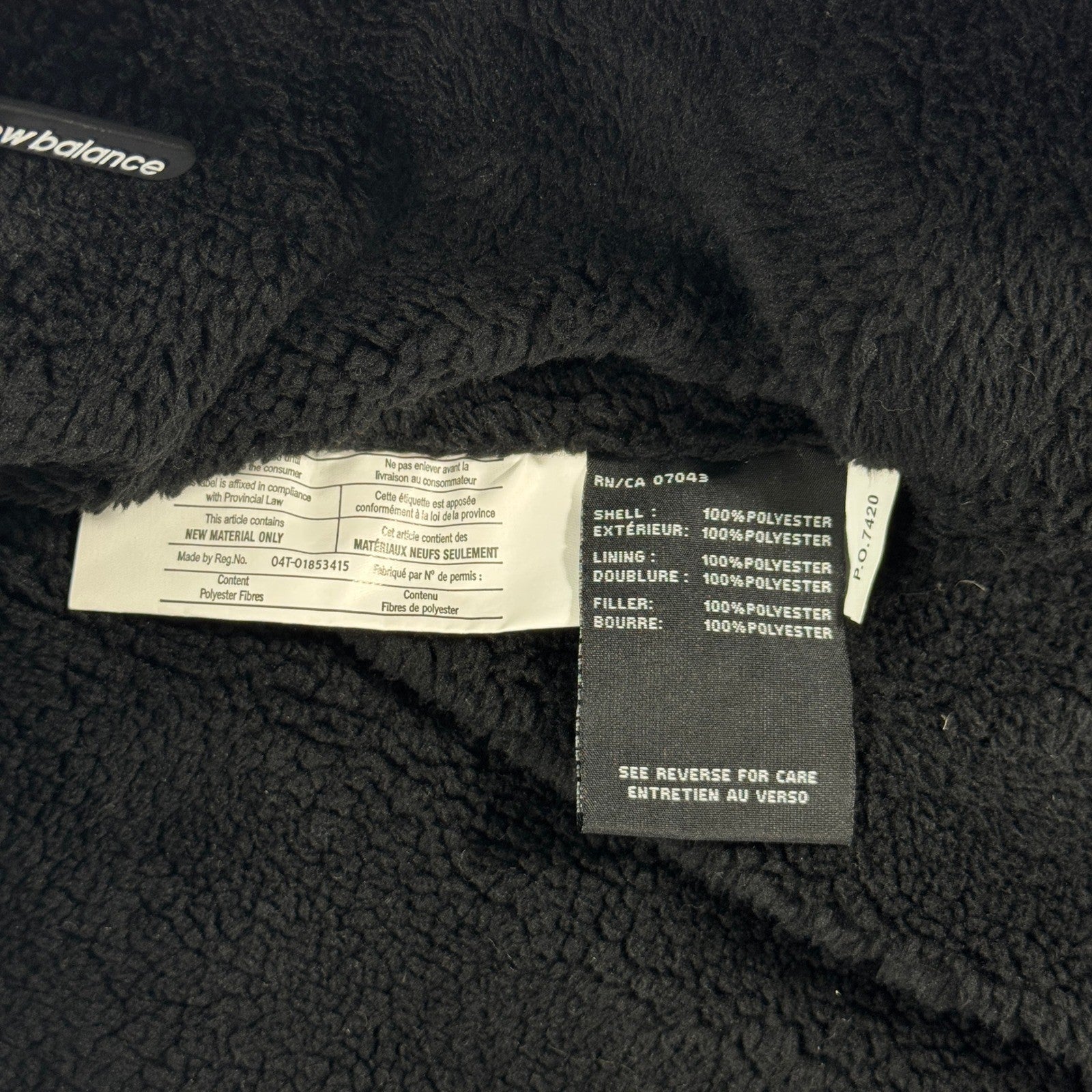 New Balance Puffer Jacket Womens Medium White Full Zip Hooded Quilted Insulated