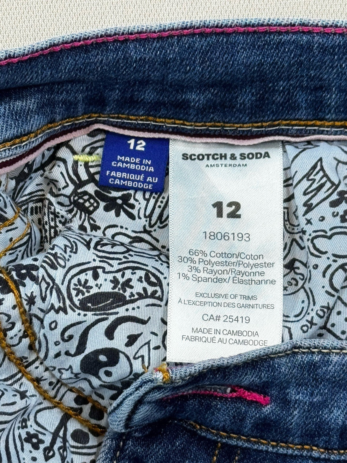 Scotch & Soda Amsterdam Jeans Womens Size 12 Blue Denim Loose Fit Tapered Baggy