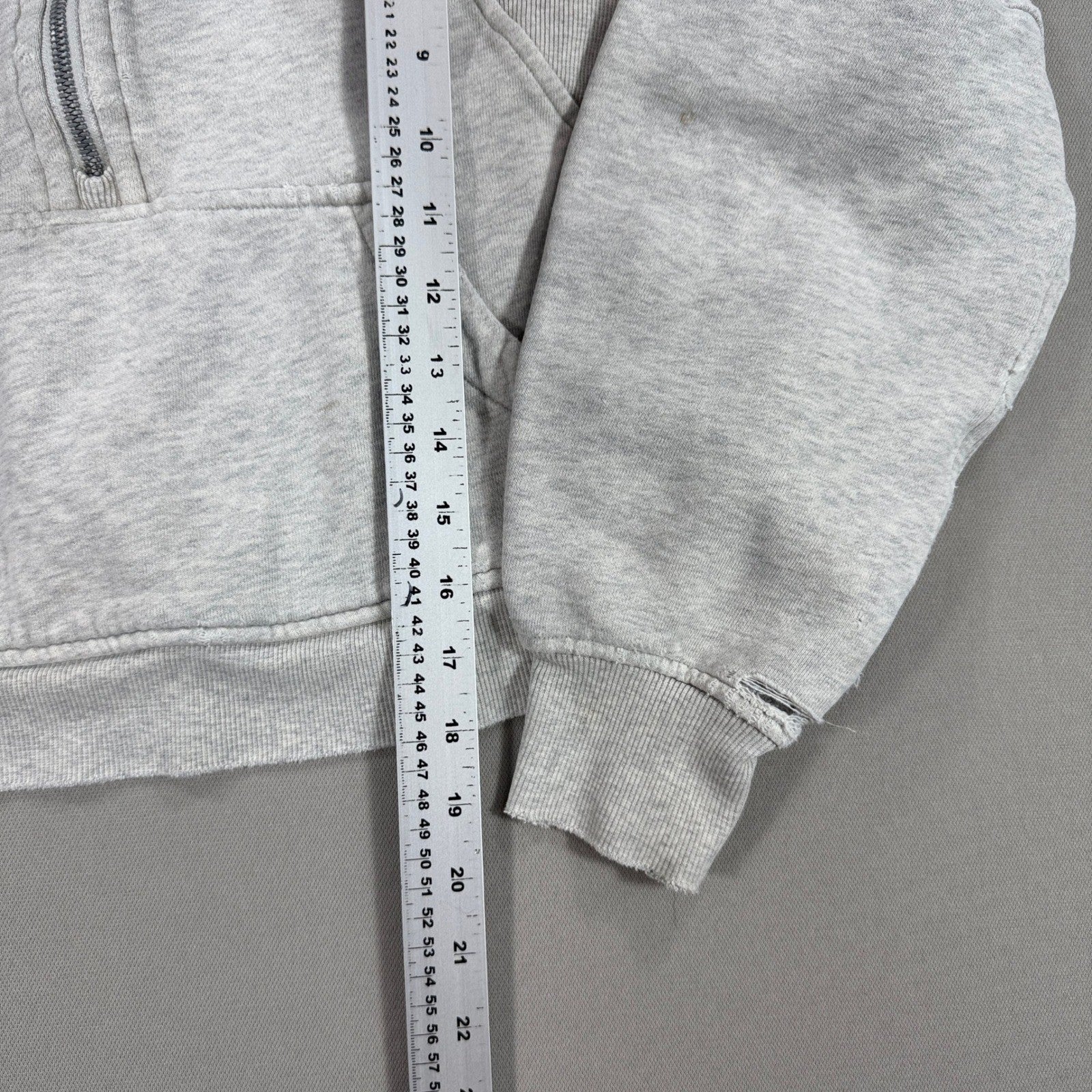 Lululemon Scuba Hoodie Womens XS/S Gray Boxy Fit 1/2 Zip Oversized Crop Thrashed