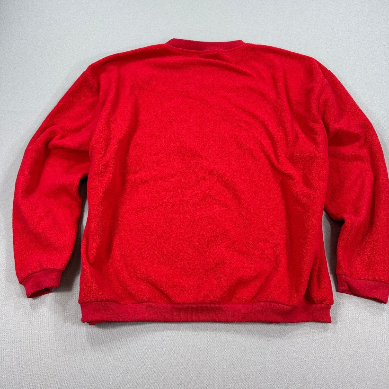 NHL Calgary Flames Fleece Sweatshirt mens 2XL Red Pullover Hockey Crew Neck