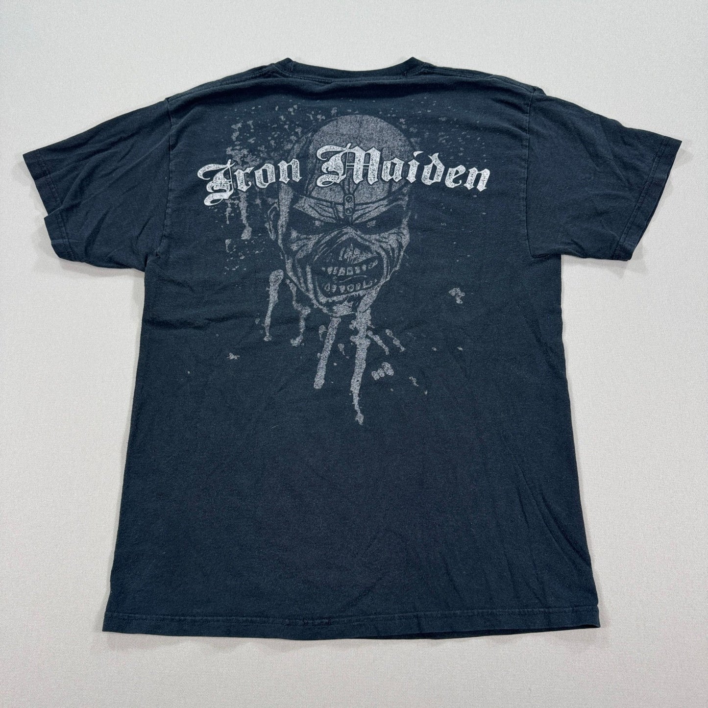 Iron Maiden The Trooper Promo Band T-Shirt mens Medium Graphic Print Faded