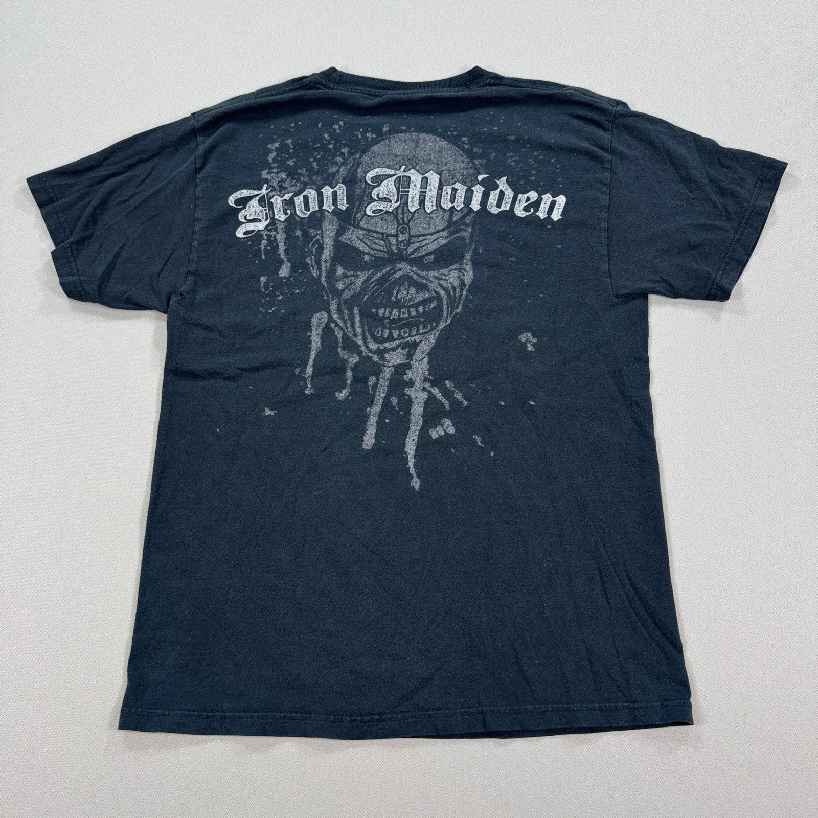 Iron Maiden The Trooper Promo Band T-Shirt mens Medium Graphic Print Faded
