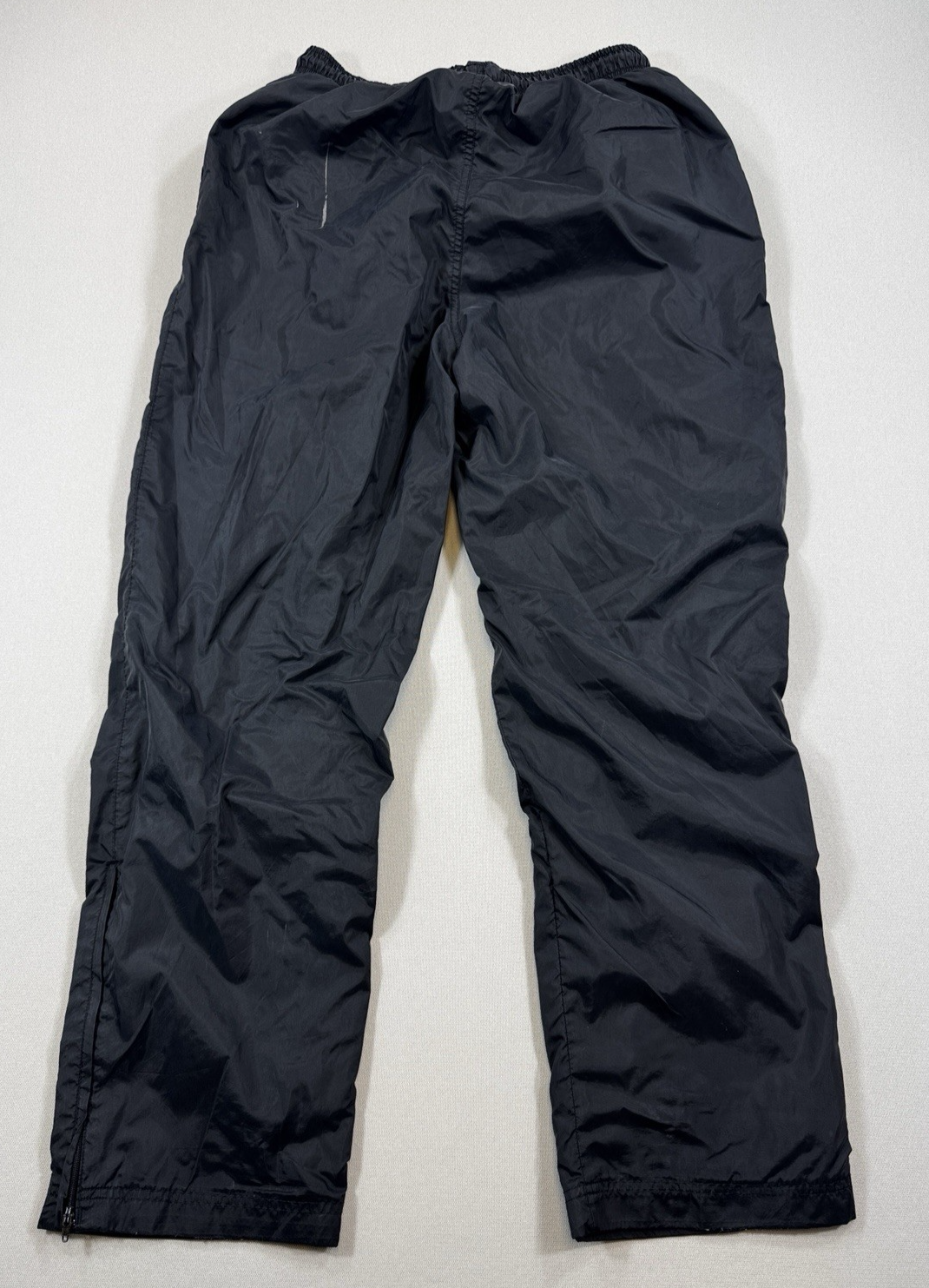 Vintage 90s Adidas Track Pants mens Medium Black Windbreaker Y2K Baggy Lined