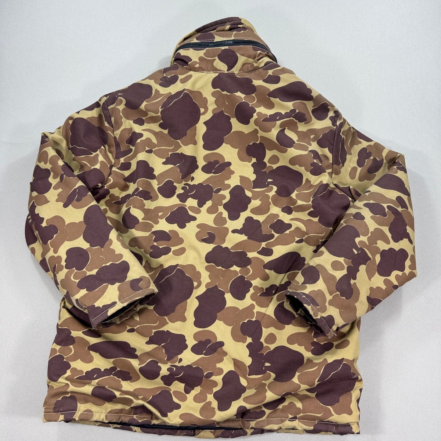 Vintage Mustang Buoyant Jacket Outerwear mens XL Camo Tan Floater Coat Hunting