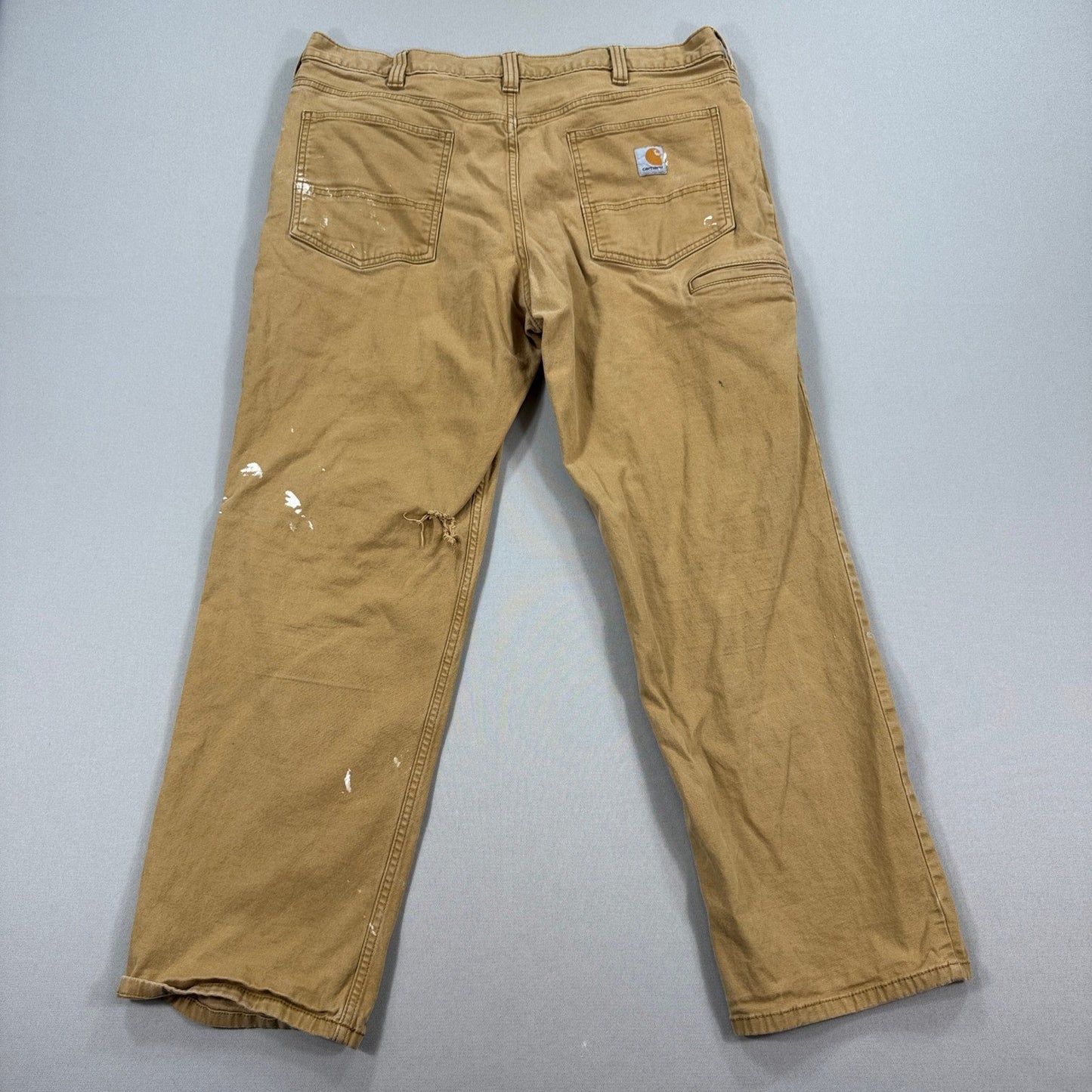 Carhartt Carpenter Work Pants Rugged Flex Relaxed Fit mens 38x30 Brown Canvas