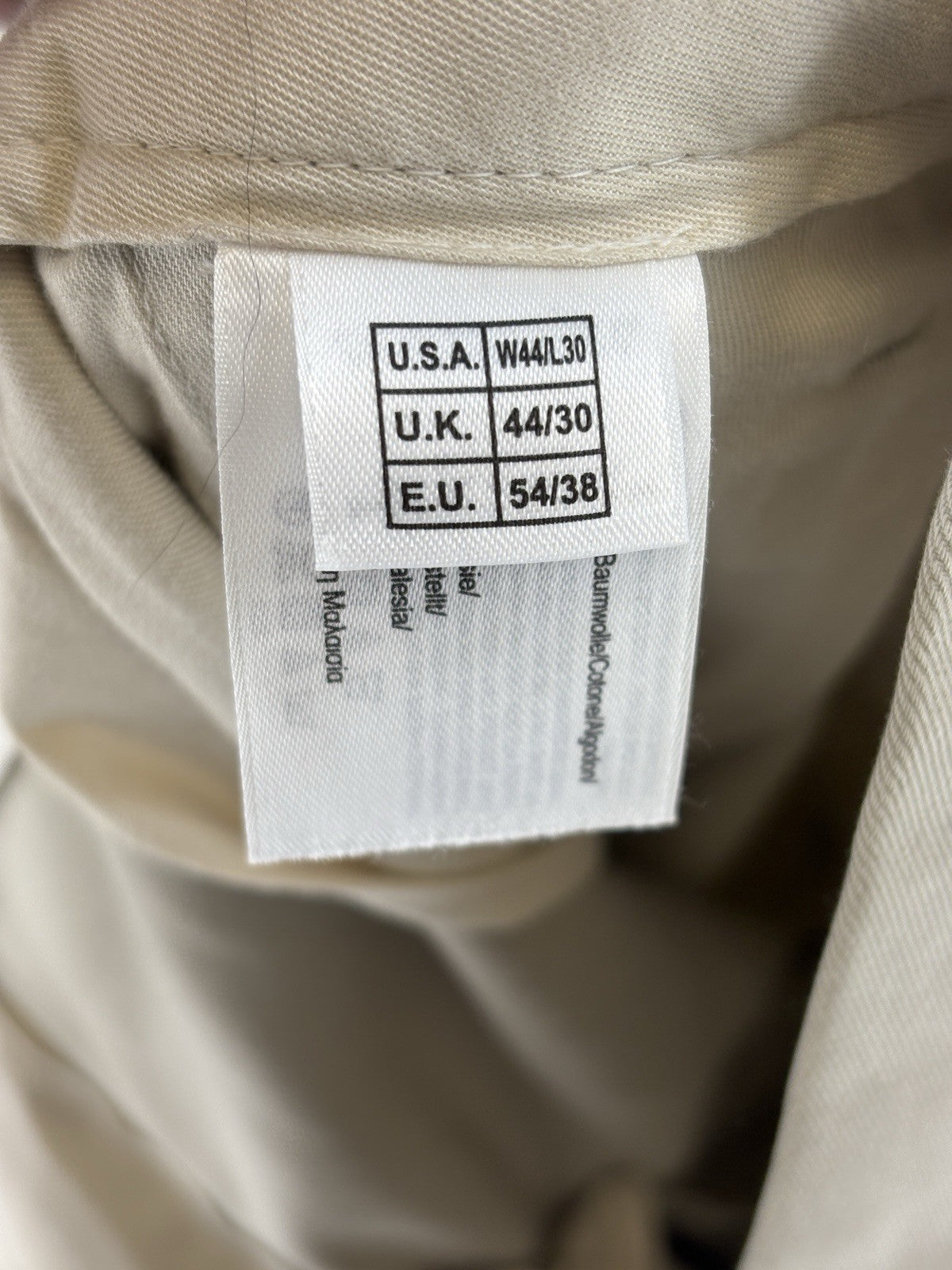 Brooks Brothers Chino Pants Mens 44x30 Beige Advantage Clark Fit NEW