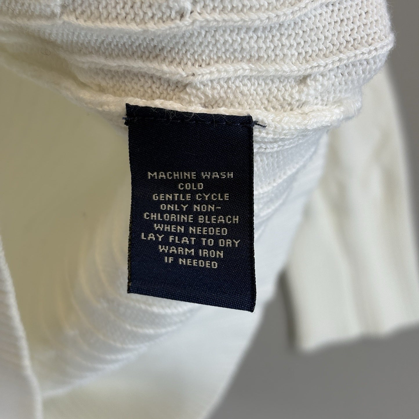 Ralph Lauren Polo Jeans Co Womens XL Sweater V Neck Cable Knit RL Logo