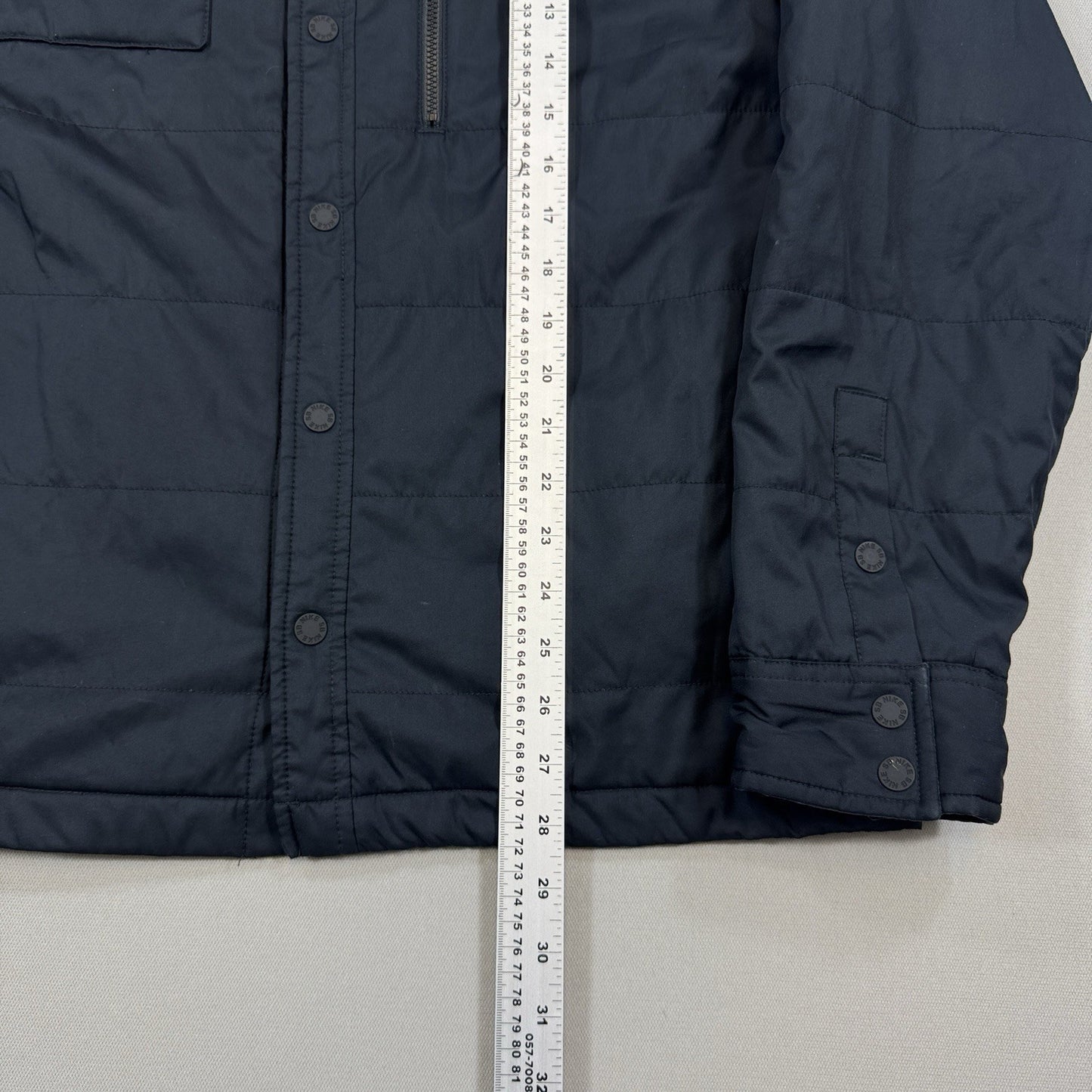 Nike SB Jacket Mens Medium Black Coat Holgate Winterized Snap Button 938428-010