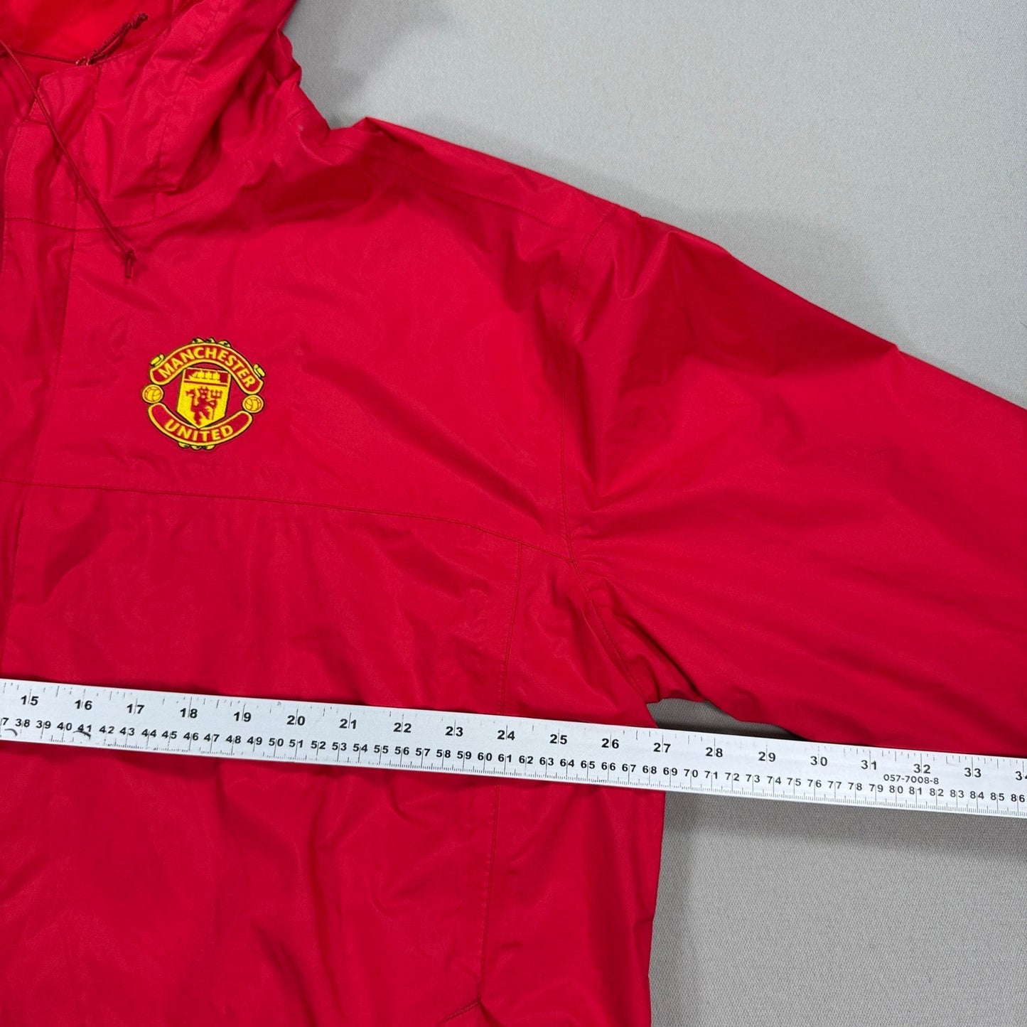 Columbia Manchester United Rain Jacket mens 2XL Red Packable Full Zip Hooded