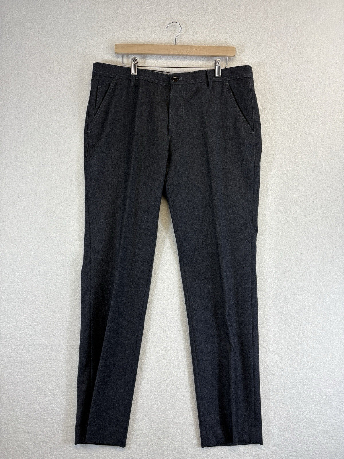 Hugo Boss Straight Fit Pleated Gray Golf Pants Athleisure Chino Mens Size 38x32