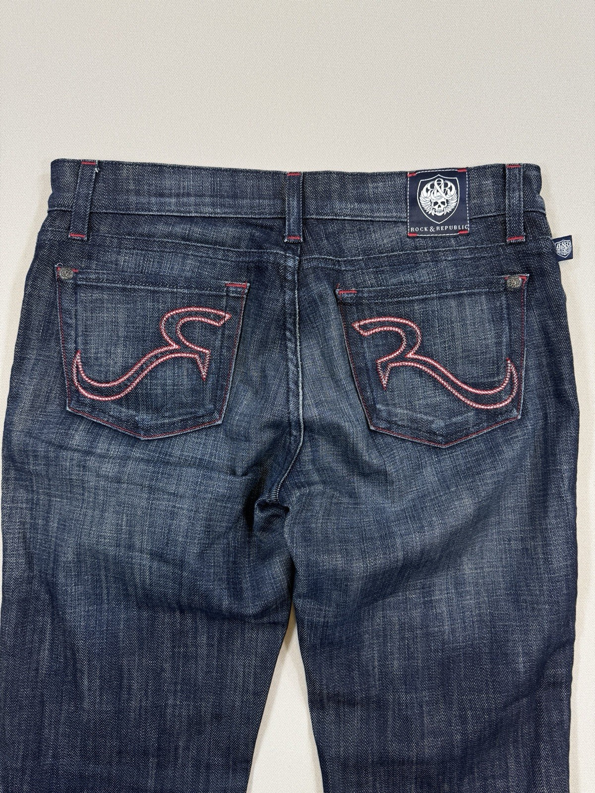 Rock & Republic Authentic Kasandra Bootcut Jeans Womens Sz 28 Denim Dark Wash