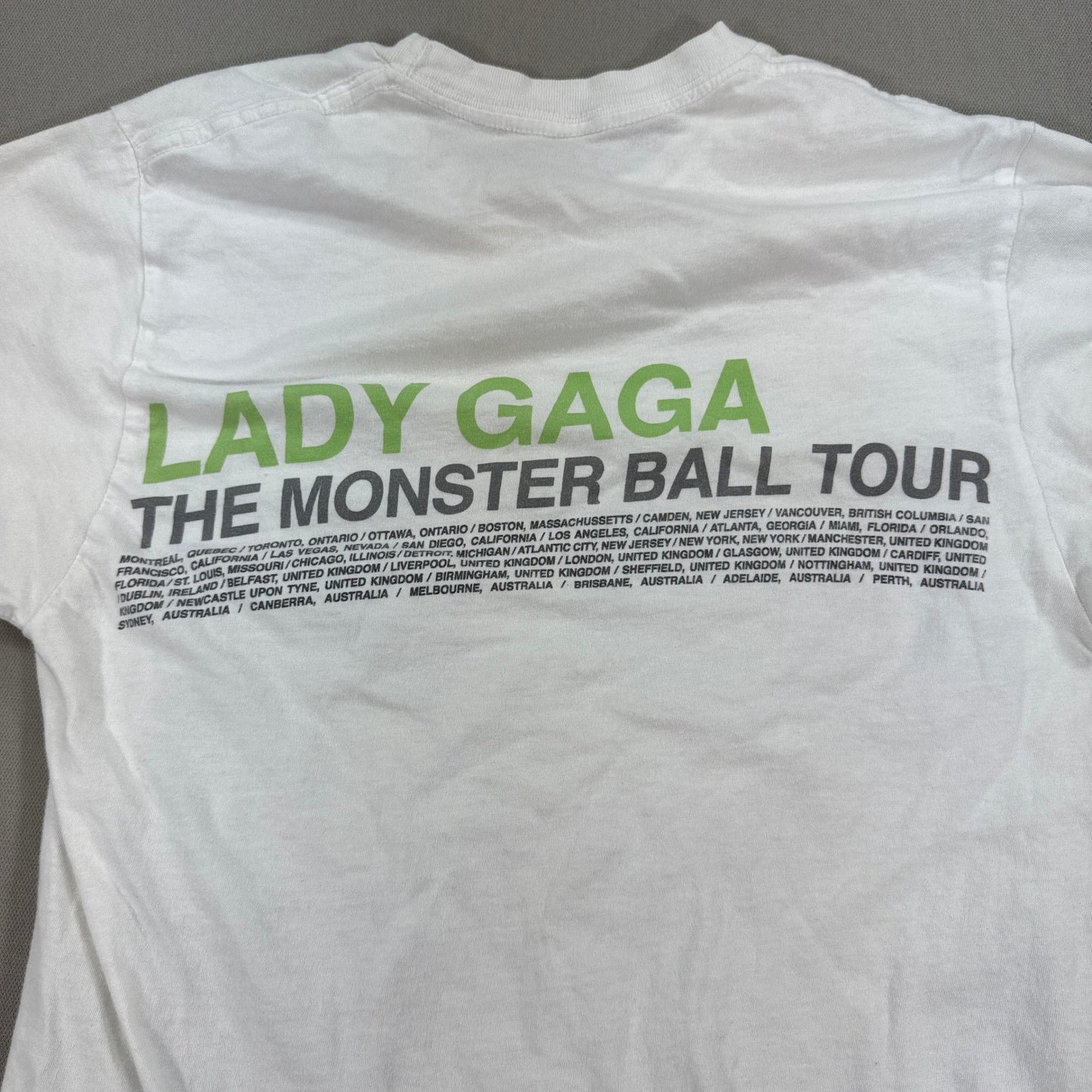 Vintage Lady Gaga Dance In The Dark 2009 White Shirt Small Monster Ball Tour