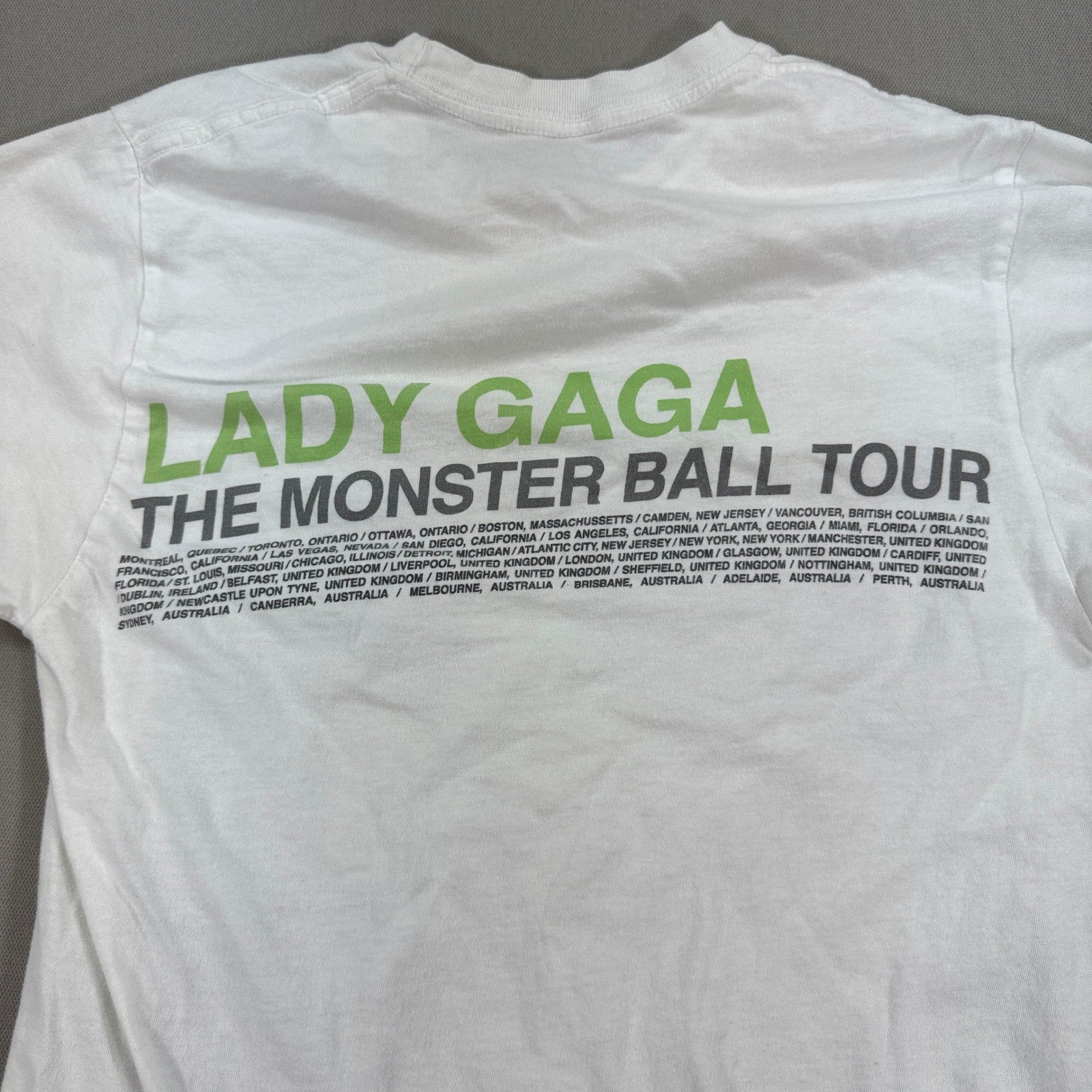 Vintage Lady Gaga Dance In The Dark 2009 White Shirt Small Monster Ball Tour