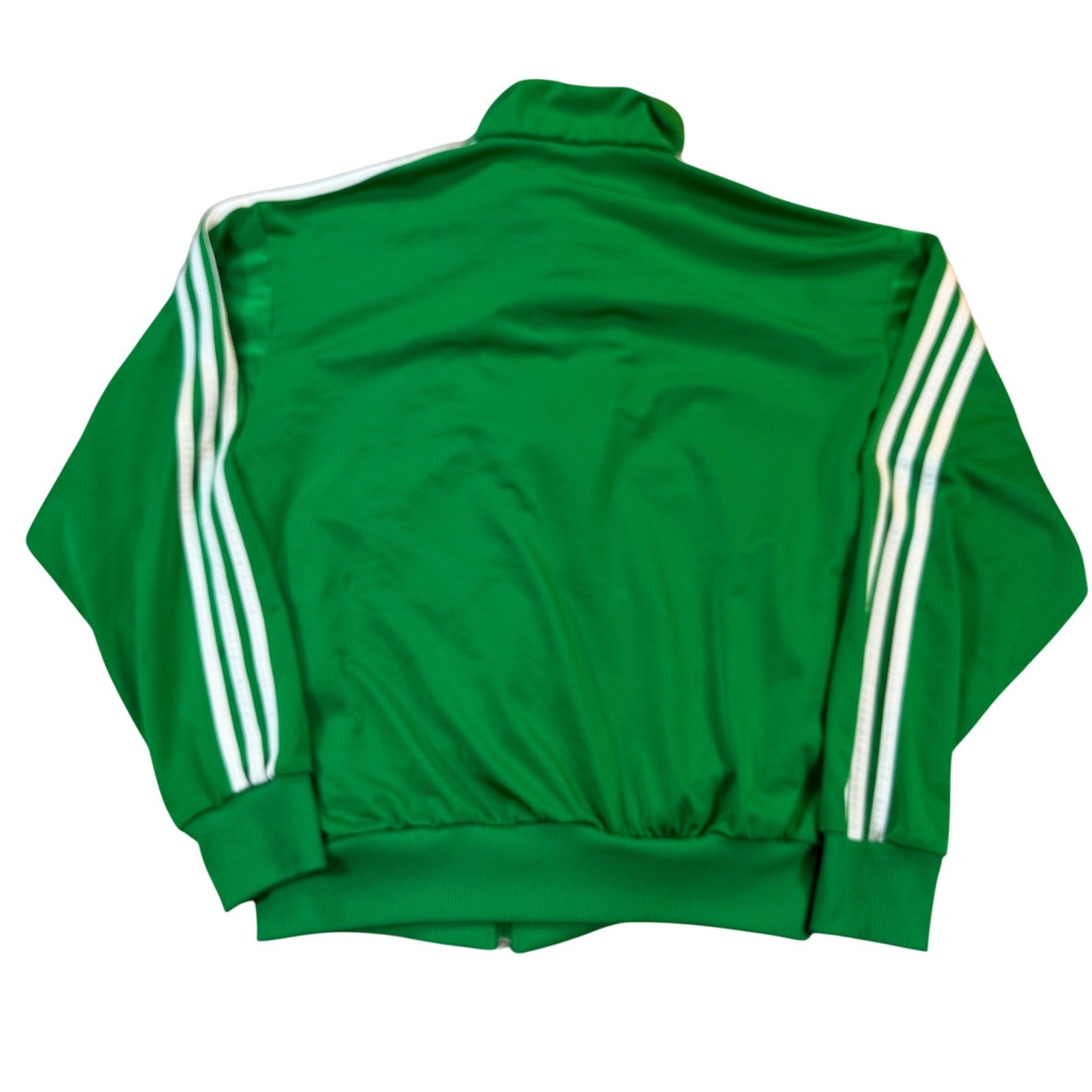 Vintage Adidas Originals Track Jacket mens Large Green White Trefoil Full Zip