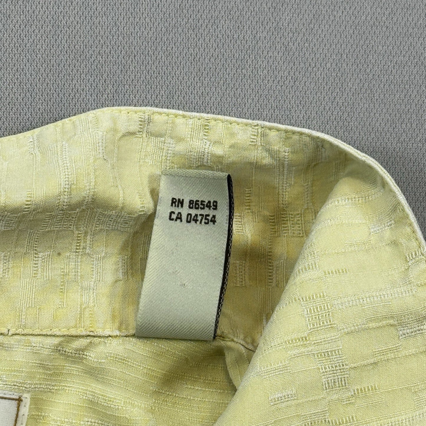 Tommy Bahama Hawaiian Shirt mens XL Yellow Button Up Tropical Beach Silk Blend