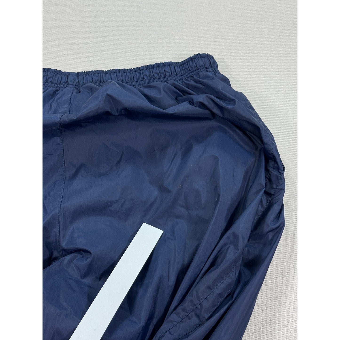 Vintage Nike Track Pants mens Large Navy Blue Windbreaker Ankle Zipped Athletic