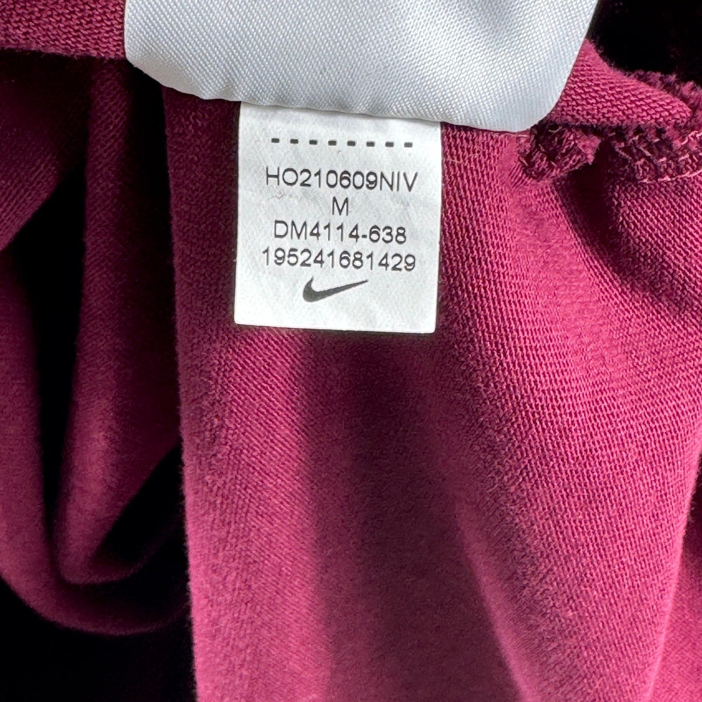 Nike Block Futura Logo Burgundy Long sleeve Shirt Medium The Nike Tee Pre-owned