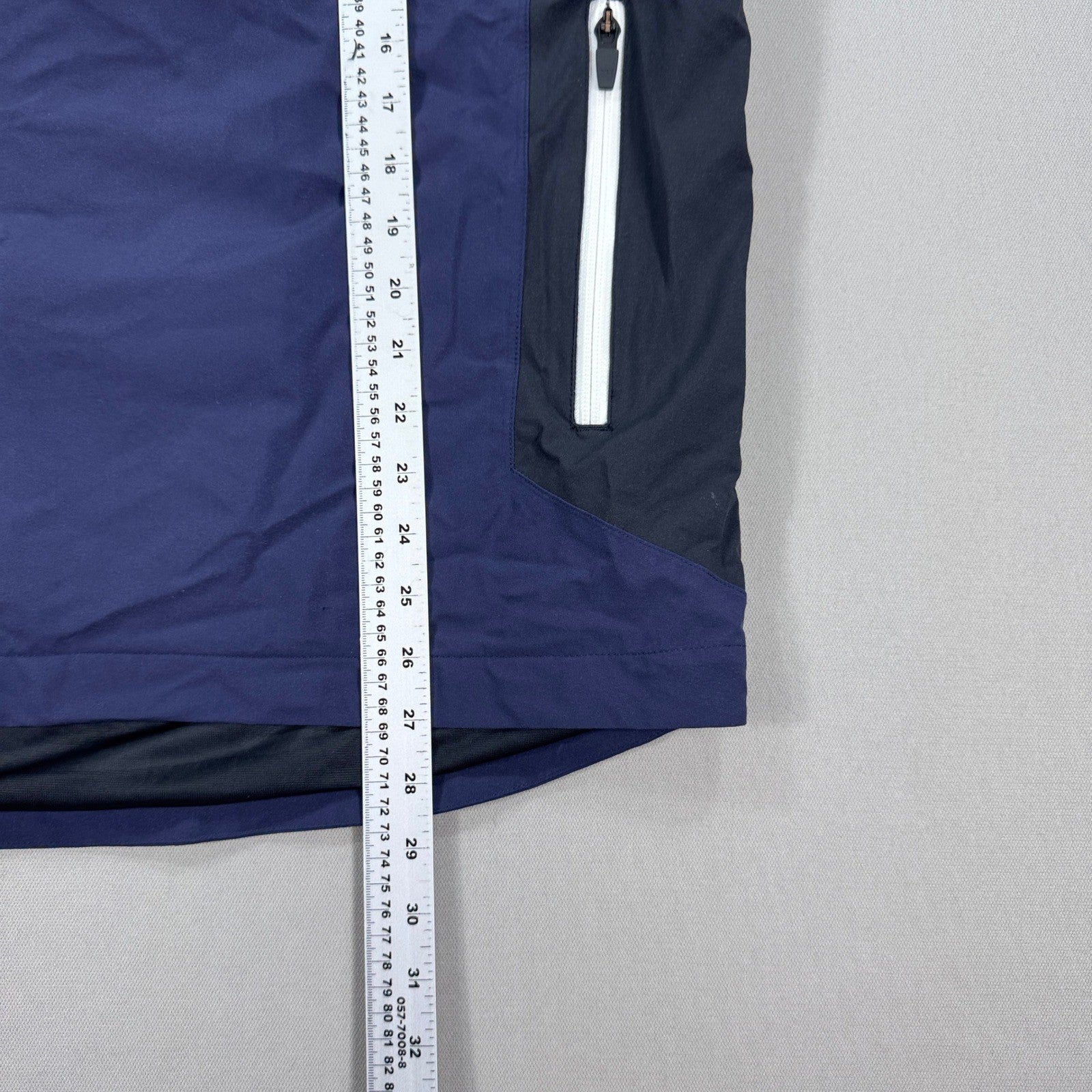 FootJoy DryJoys Tour Collection Short Sleeve Jacket mens M Blue 1/2 Zip