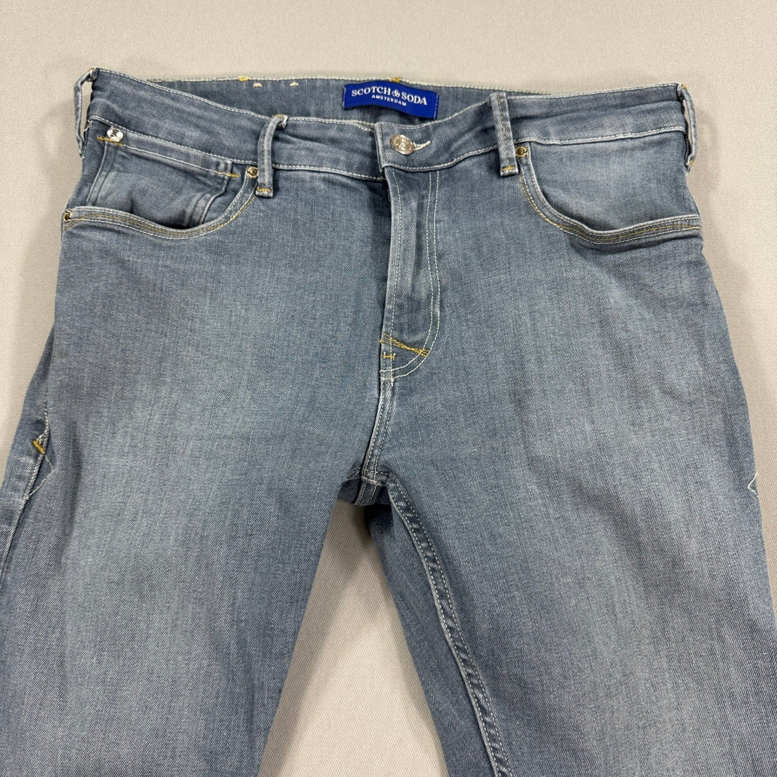 3x Scotch & Soda Jeans Skinny Fit Stretch Denim mens 32x32 Gray Blue Beige