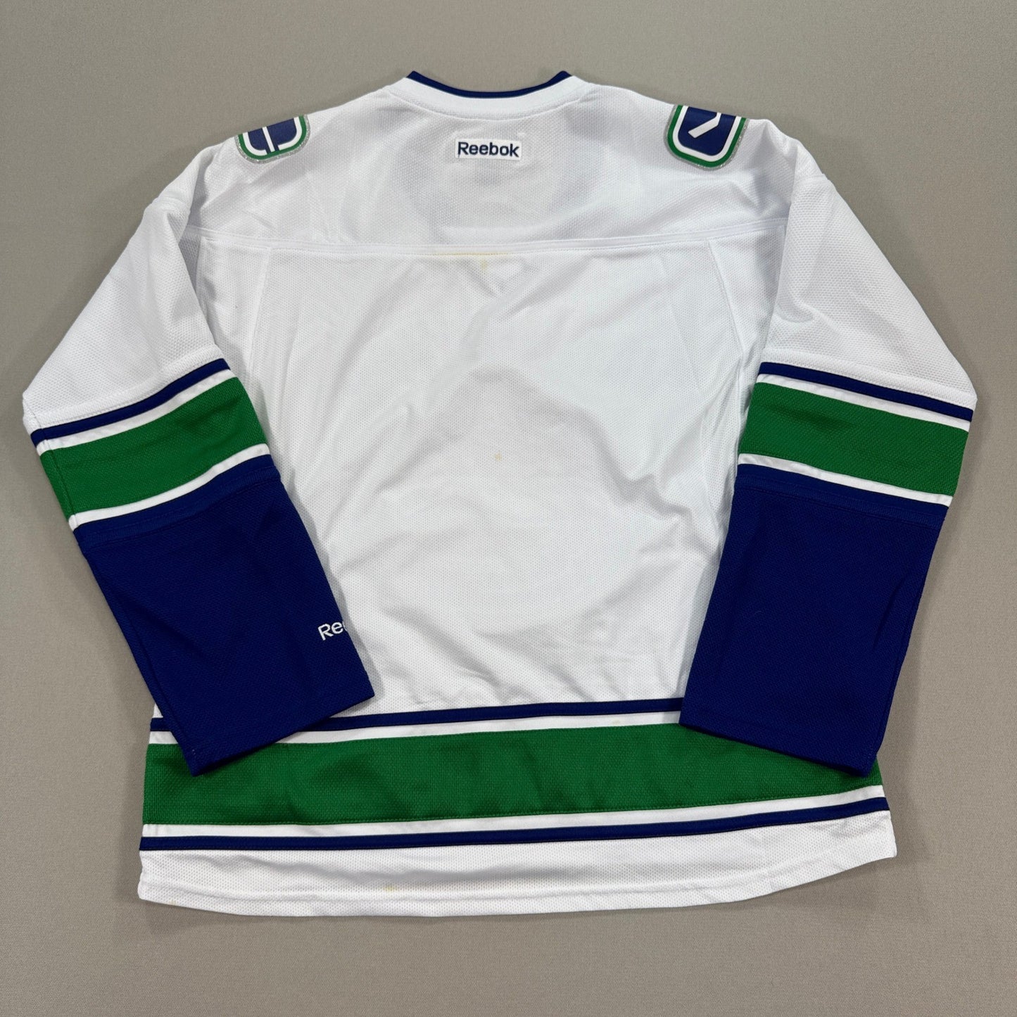 Reebok Vancouver Canucks Hockey Jersey Premier Women's XL White Blue Green