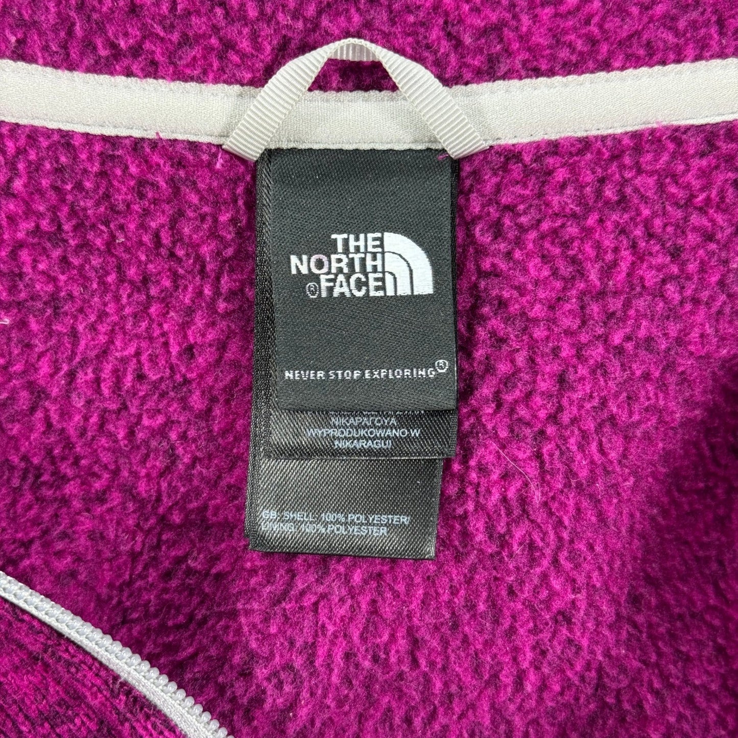 The North Face Pullover Hoodie Half Zip Womens Medium Purple Zipped Pockets