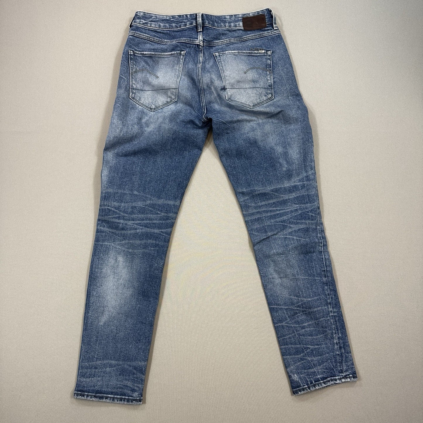 G-Star RAW 3301 Mid Waist Boyfriend Jeans Womens 27x32 Blue Denim Medium Wash