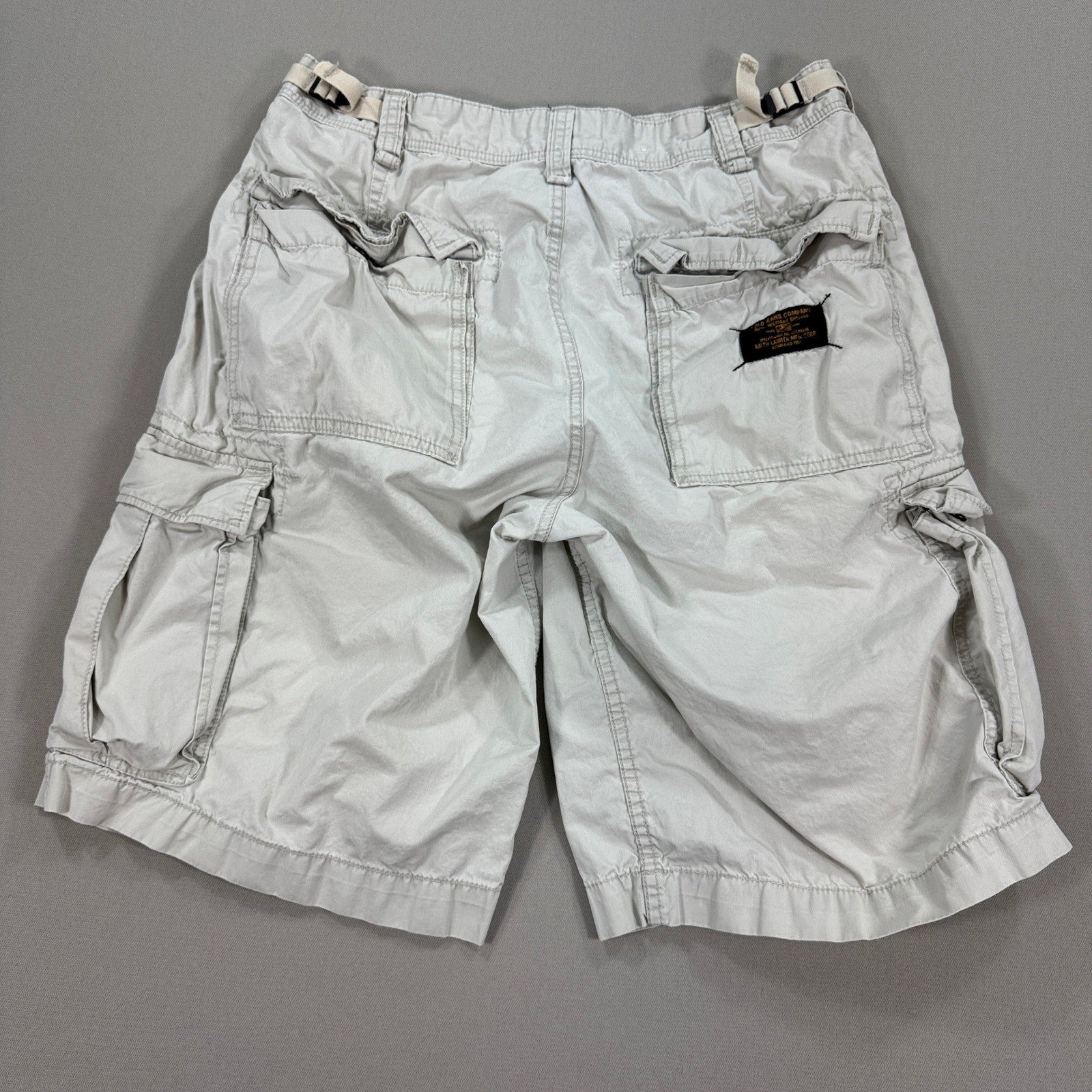 VTG Polo Jeans Co Ralph Lauren Military Surplus Cargo Shorts mens Size 34 Khaki