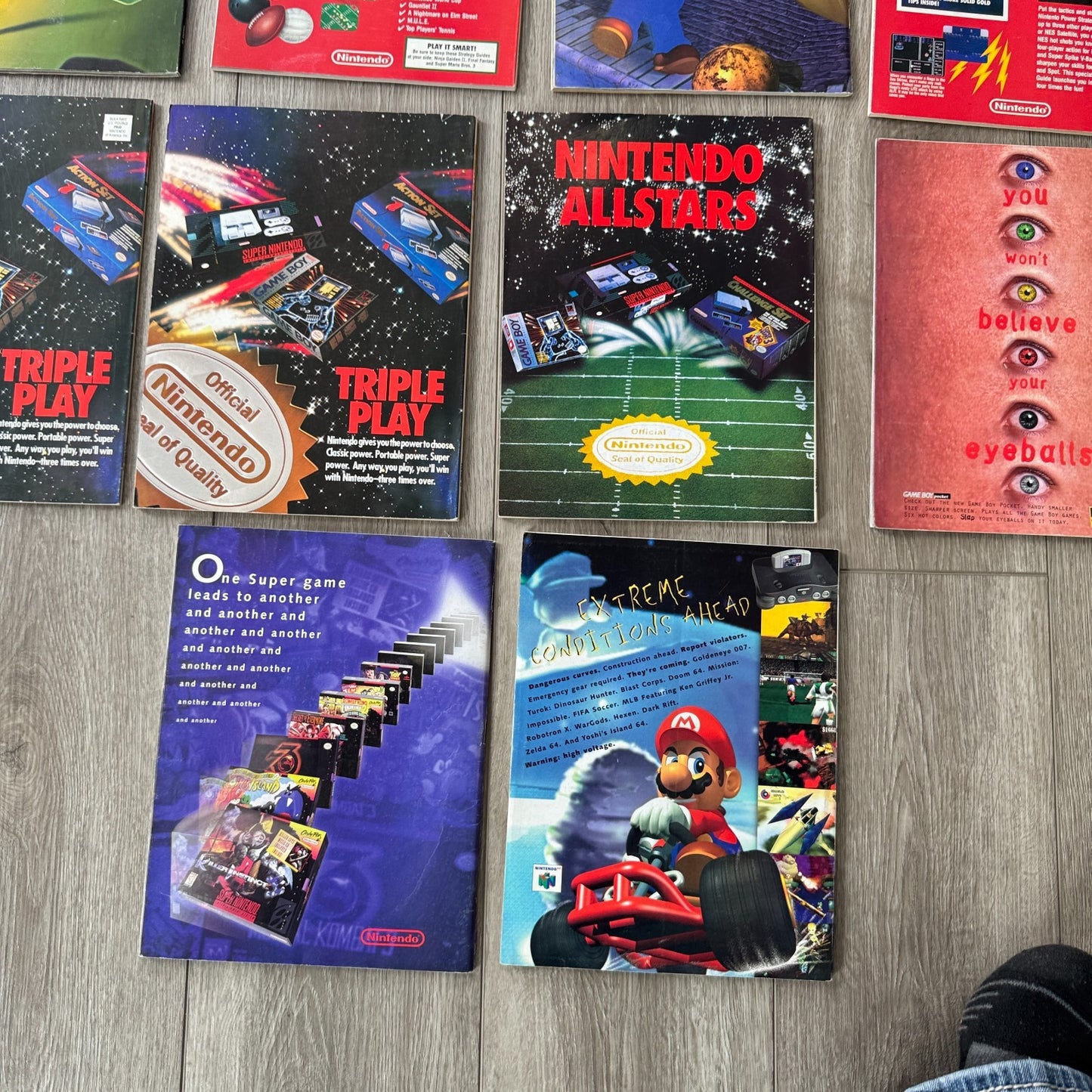 Lot of 18 Nintendo power Magazines & 1 Playstation Magazine Read Description