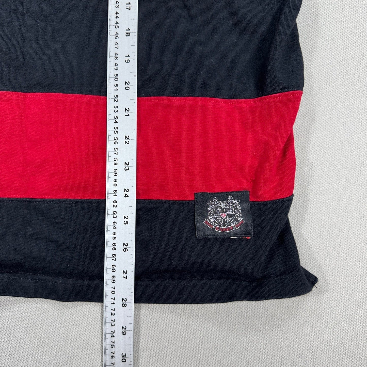 Vintage G Unit Co Rugby Polo Shirt mens XL Striped Mock Layer Long Sleeve Y2K