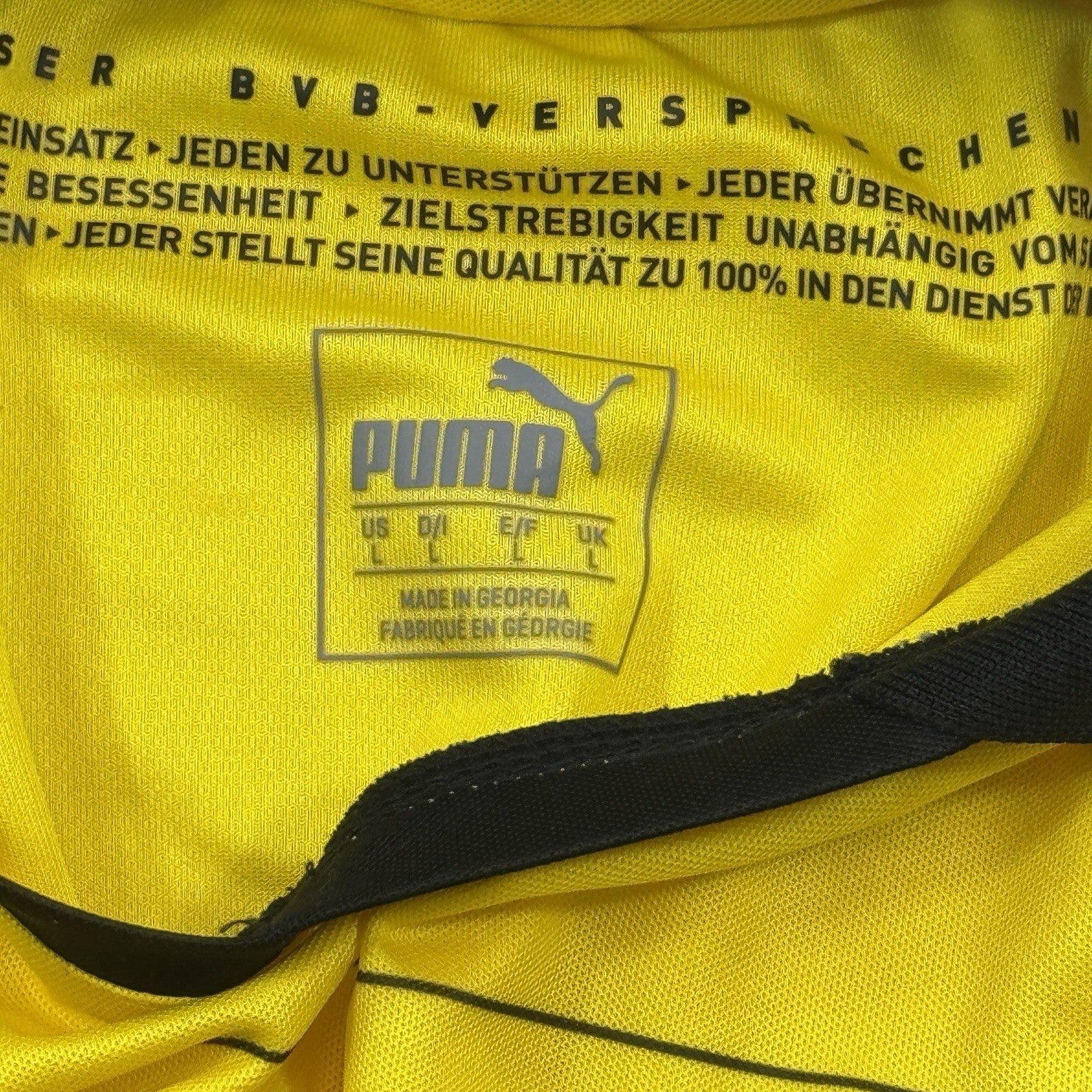 Puma Evonik Sport Jersey mens Large Yellow  Football Shirt Borussia Dortmund